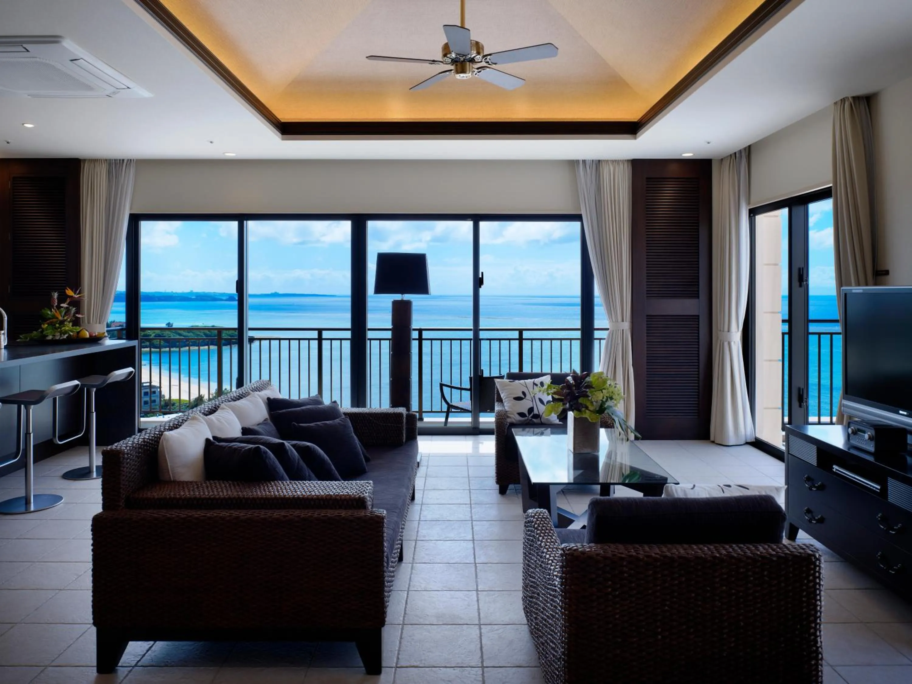 Living room in Kafuu Resort Fuchaku Condo Hotel