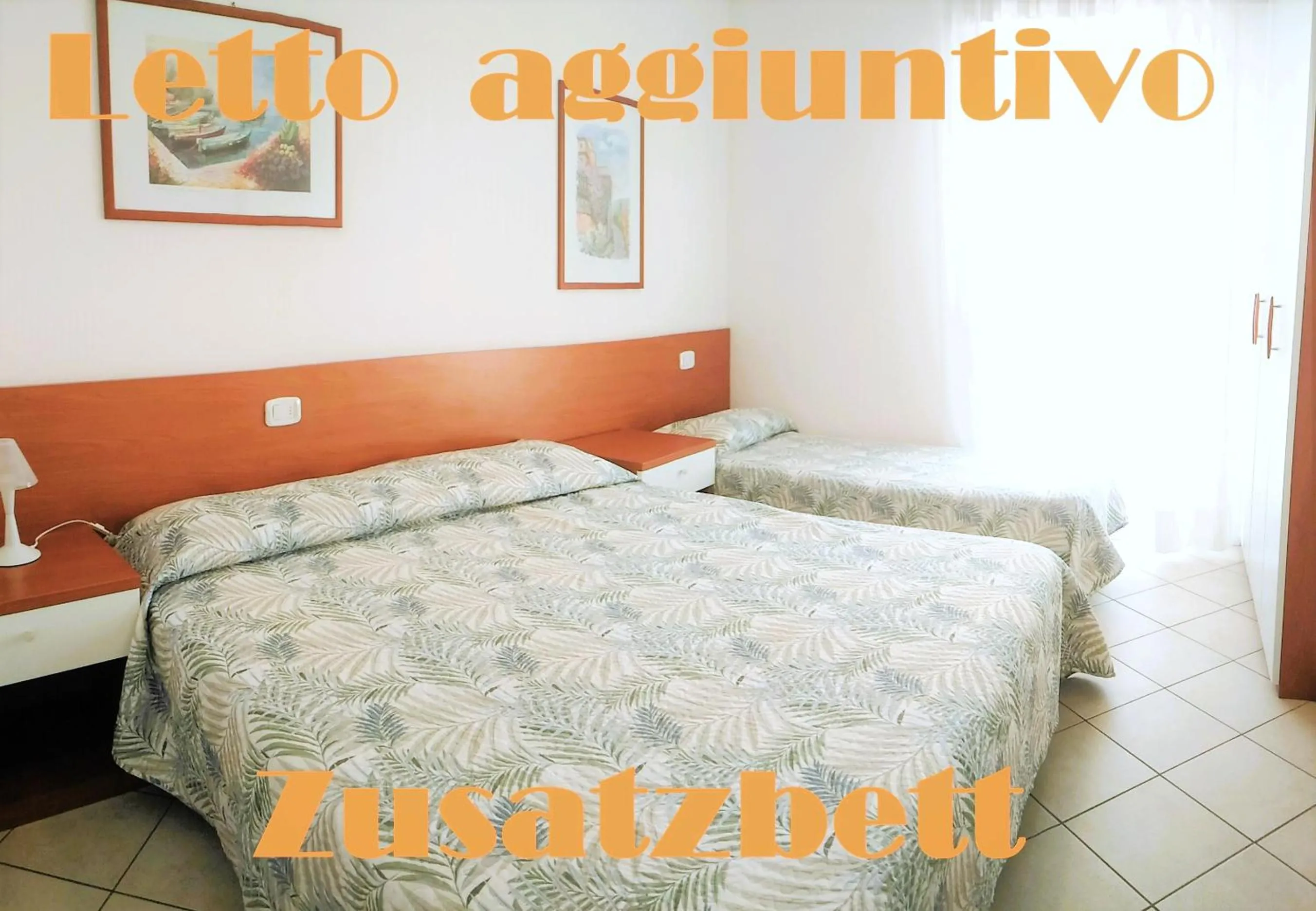 Bed in Green Holiday Wohnung mit Schwimmbad