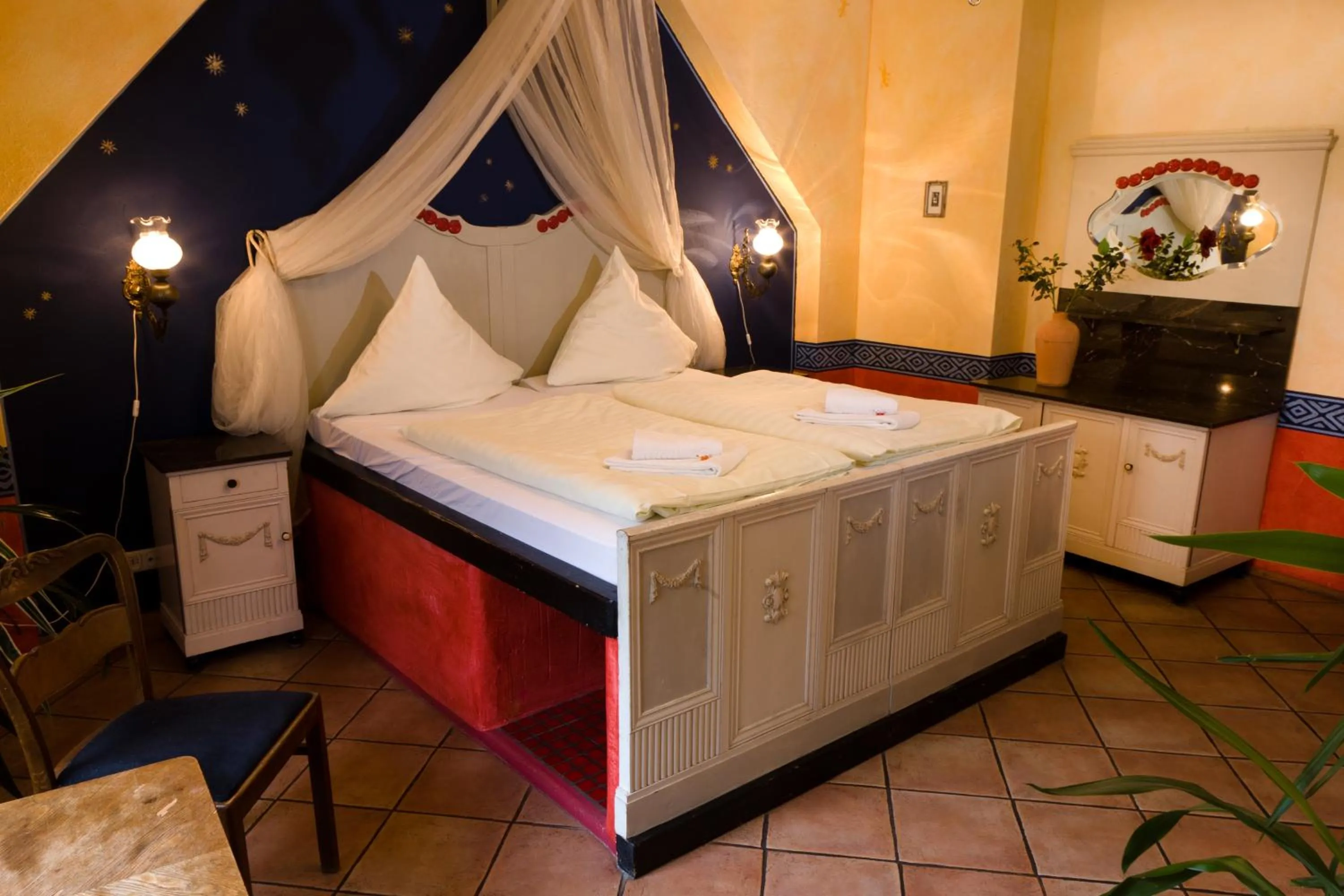 Bed in Gästehaus Mezcalero