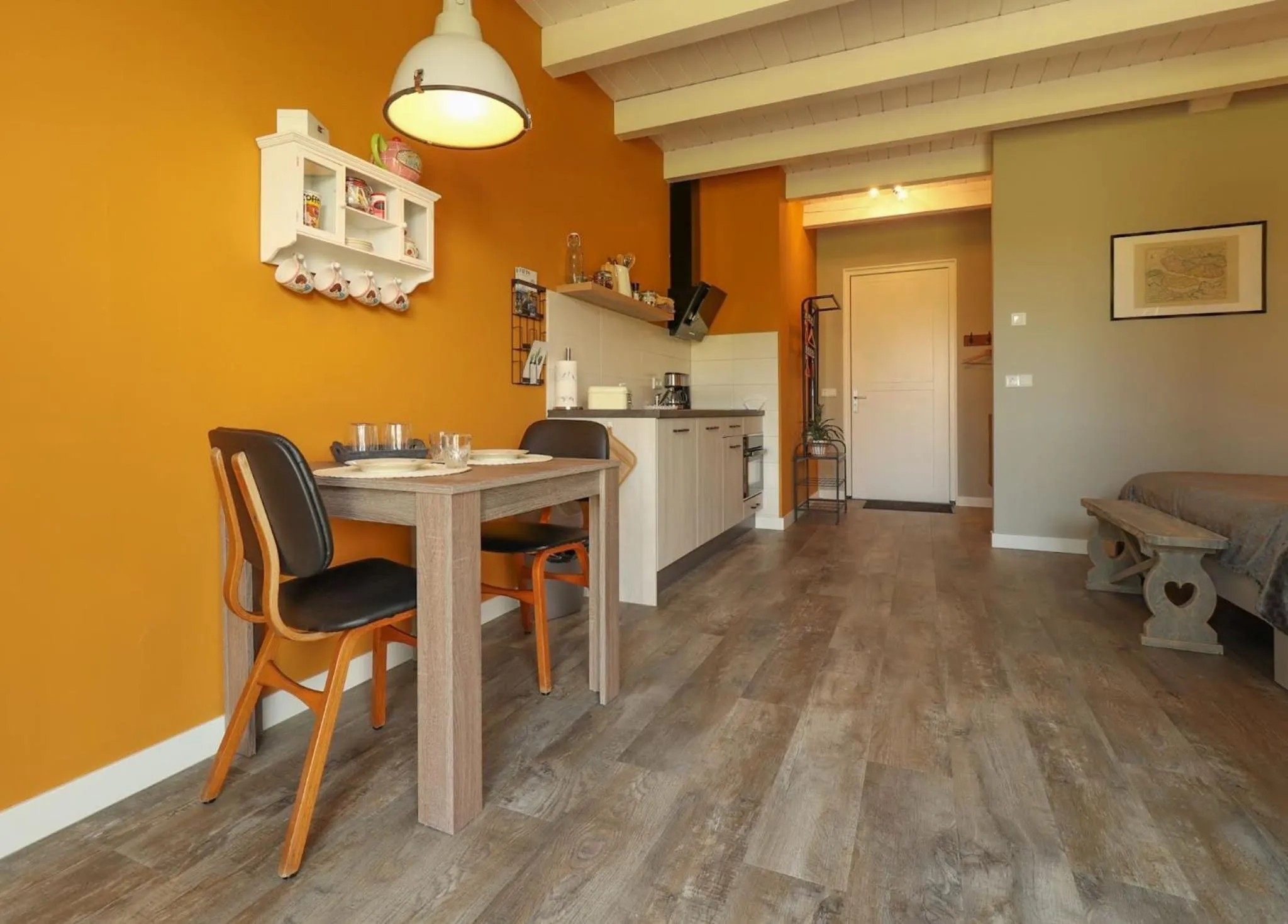 Kitchen or kitchenette in B&B Buutegeweun