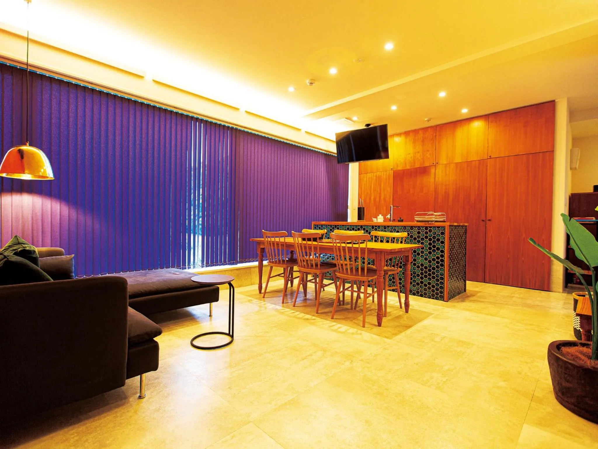 Living room in CHULAX OKINAWA YOMITAN【Designer Condominium Hotel】