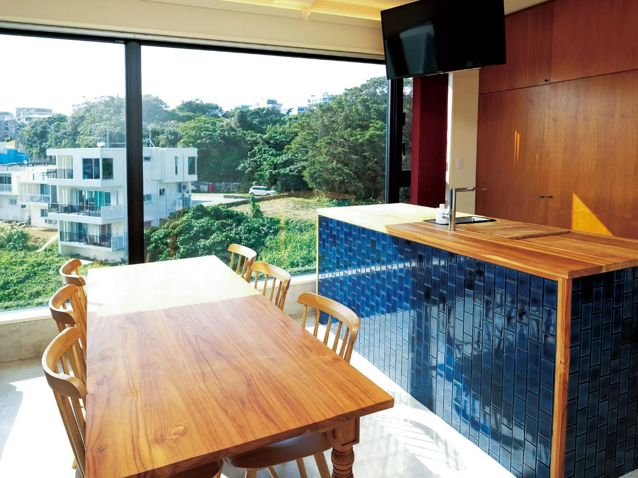 Dining area in CHULAX OKINAWA YOMITAN【Designer Condominium Hotel】