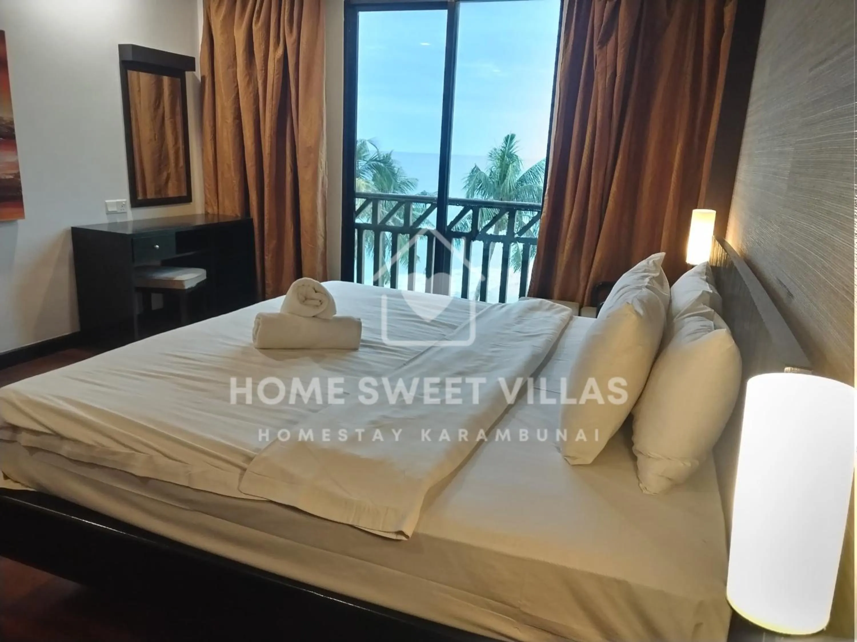 View (from property/room), Bed in Home Sweet Villas, Karambunai