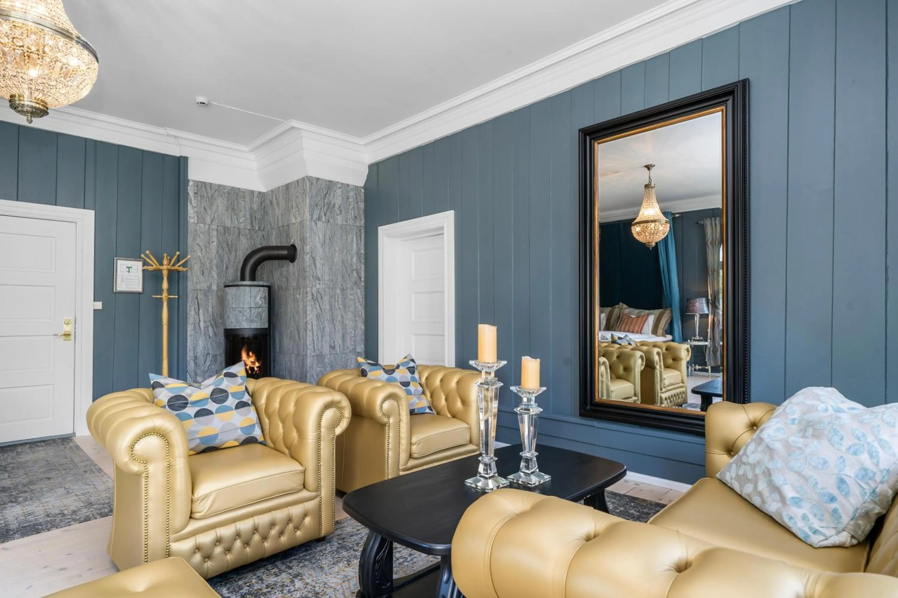 Seating area in Dale-Gudbrands Gard by Frich`s