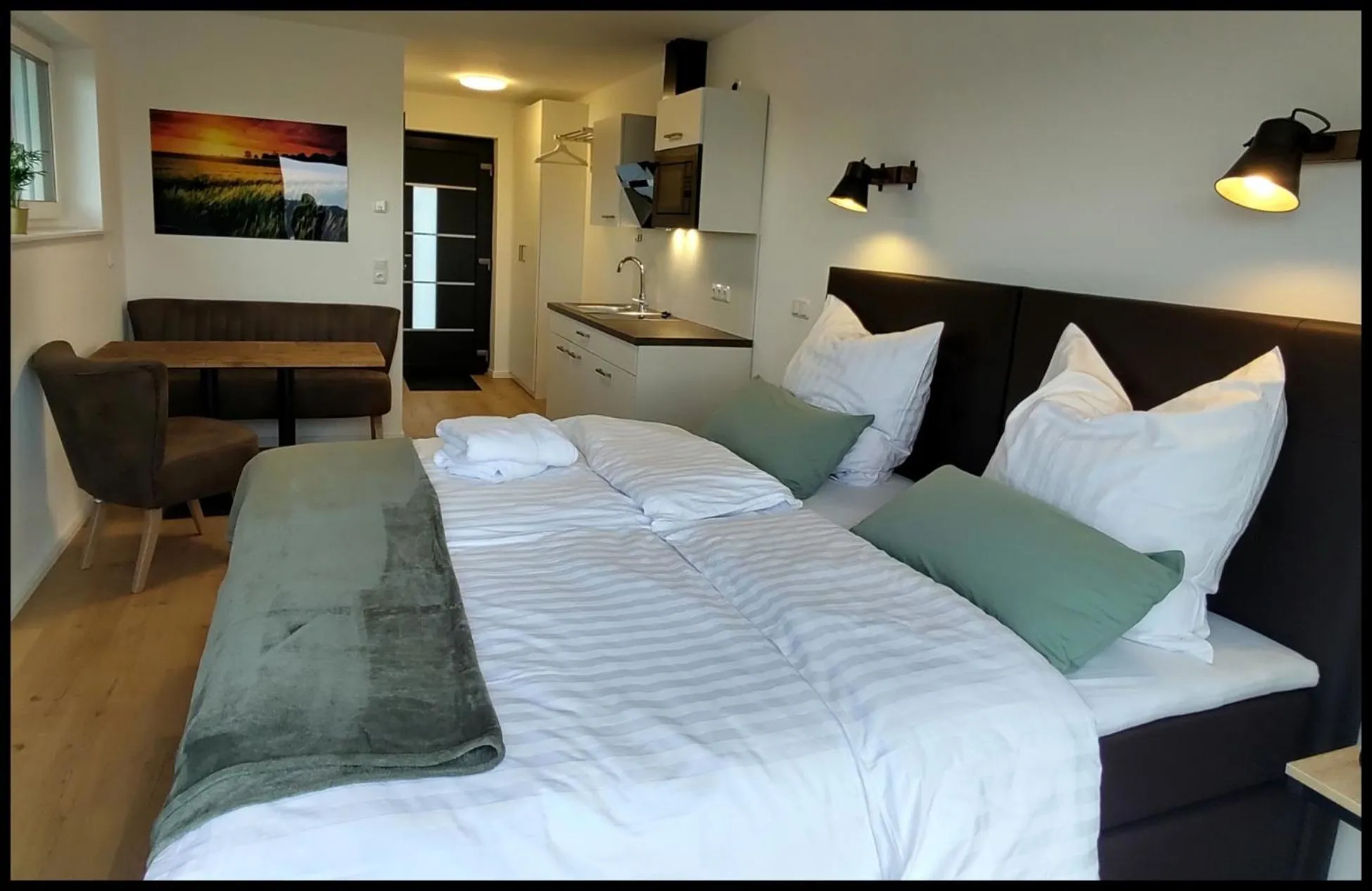 Bed in Fernweg Apartments