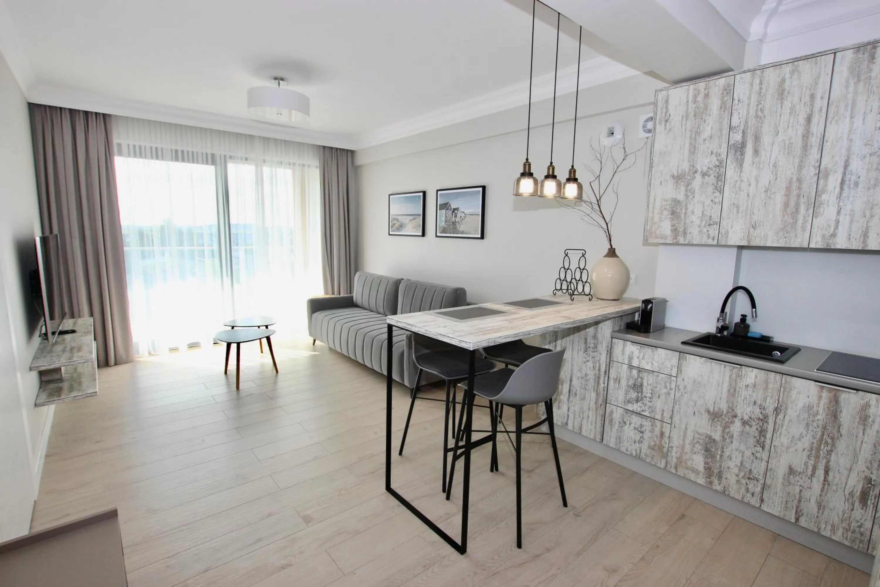 Kitchen or kitchenette in Natural Apartamenty