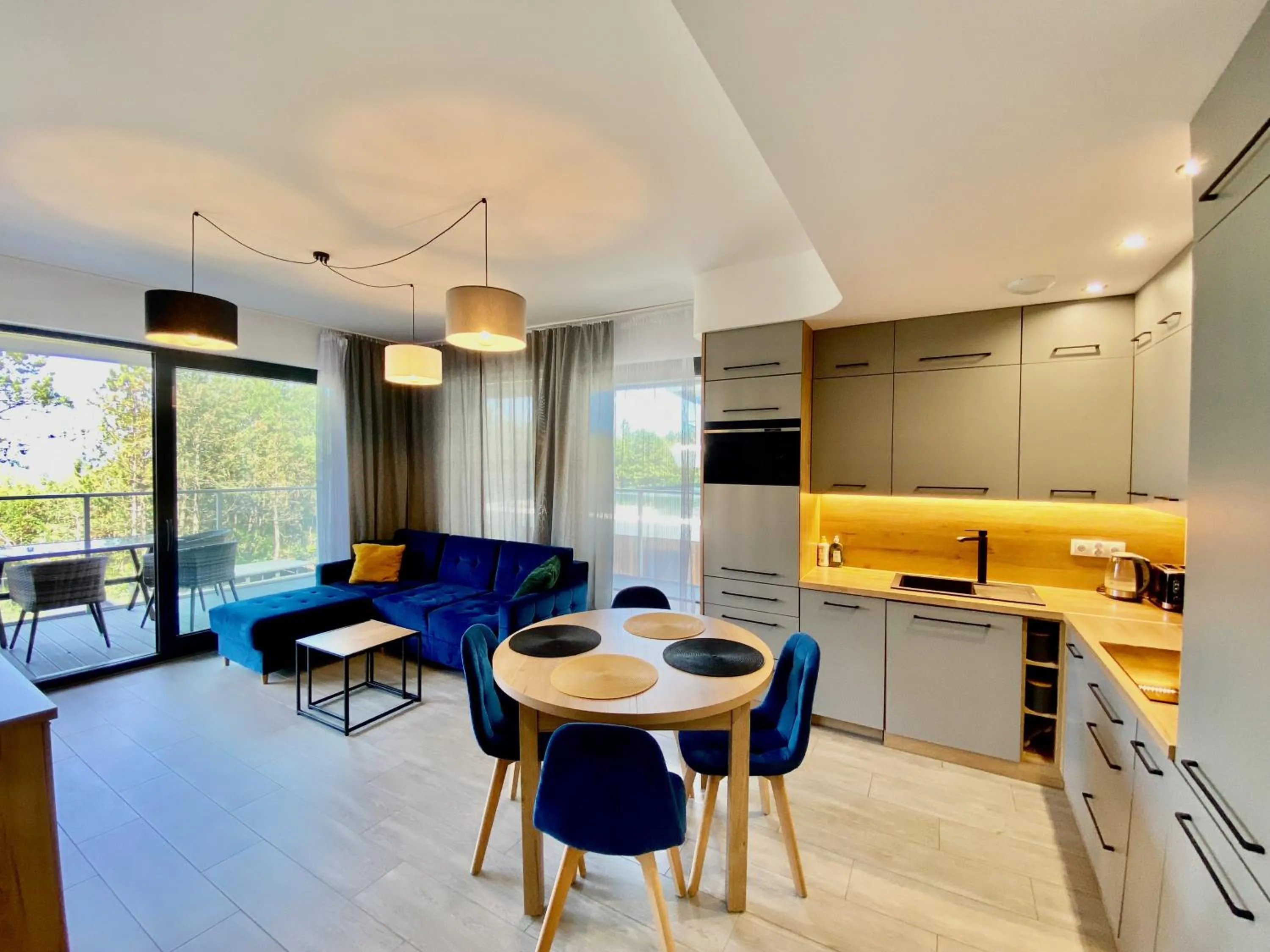 Kitchen or kitchenette in Natural Apartamenty