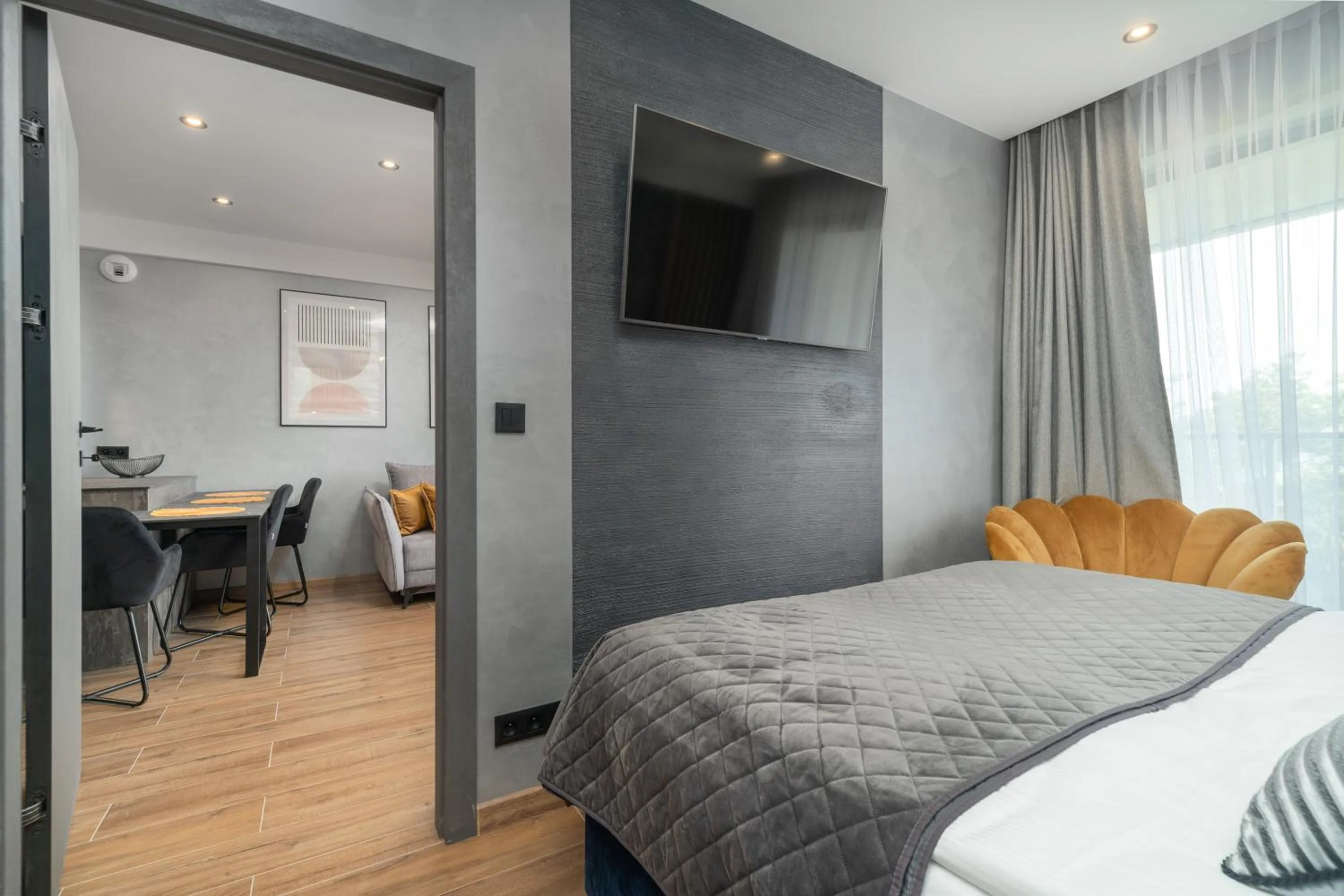 Bedroom, Bed in Natural Apartamenty