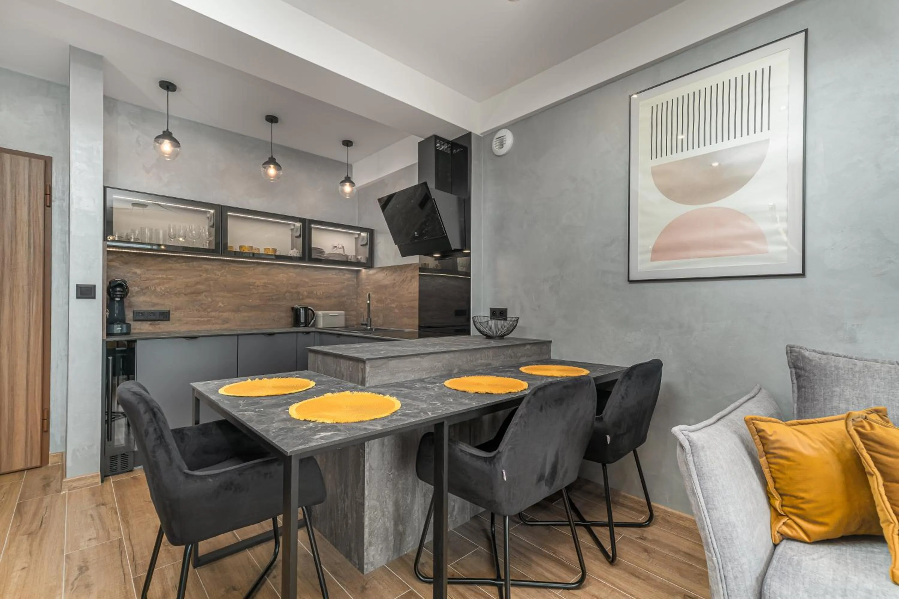 Kitchen or kitchenette in Natural Apartamenty