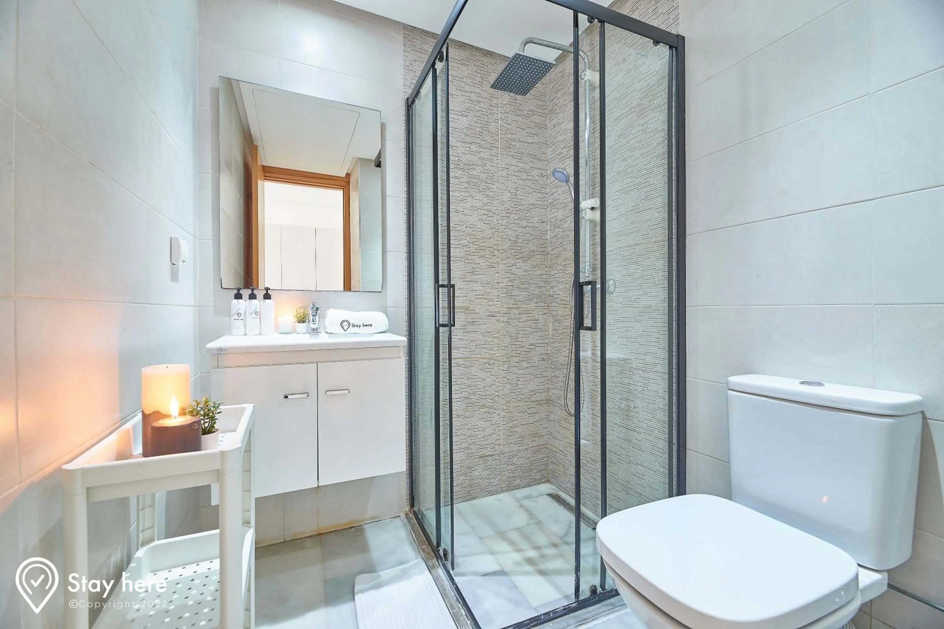 Shower in Stayhere Rabat - Agdal 1 - Comfort Residence