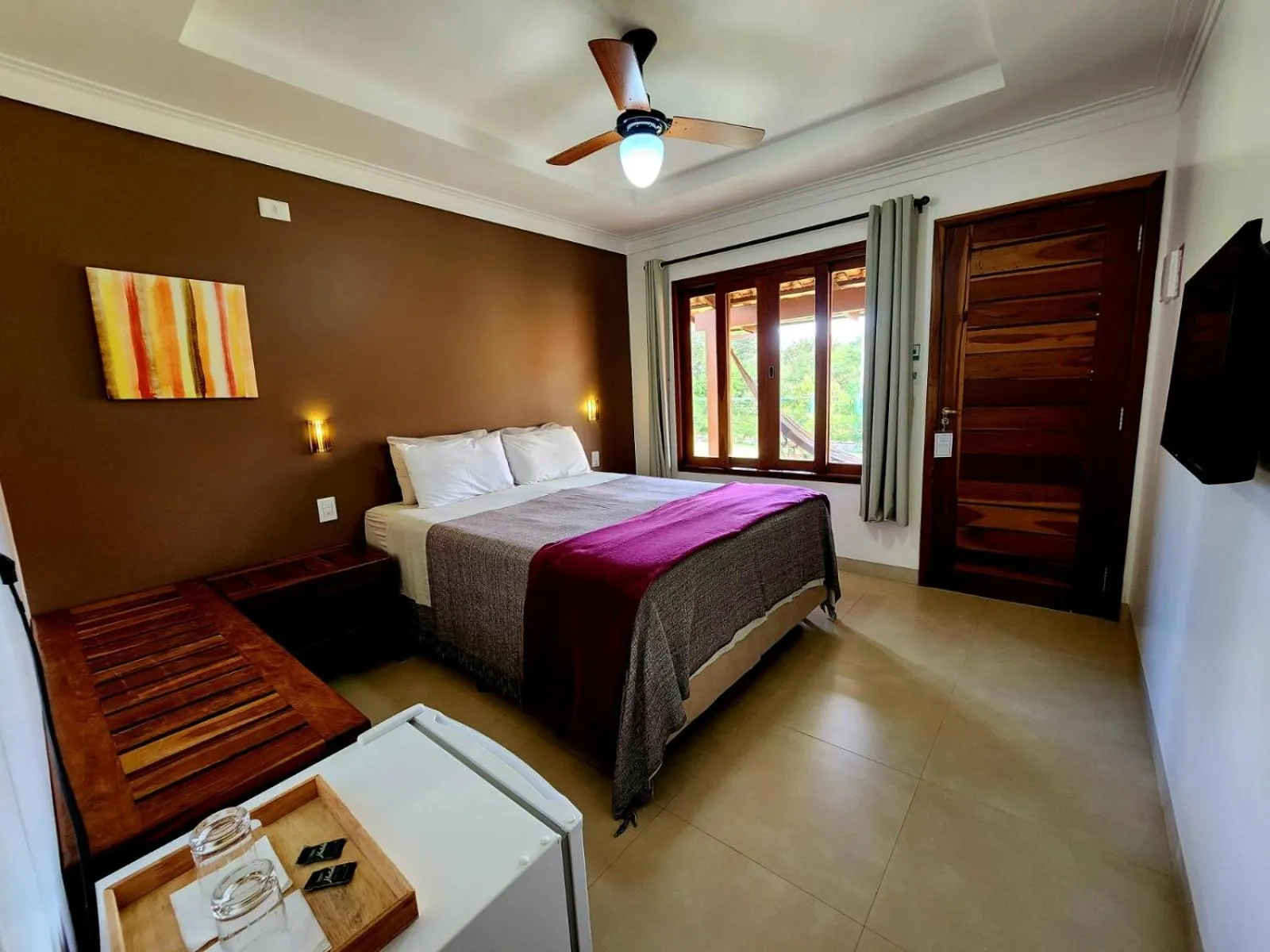 Bed in Pousada Camarás