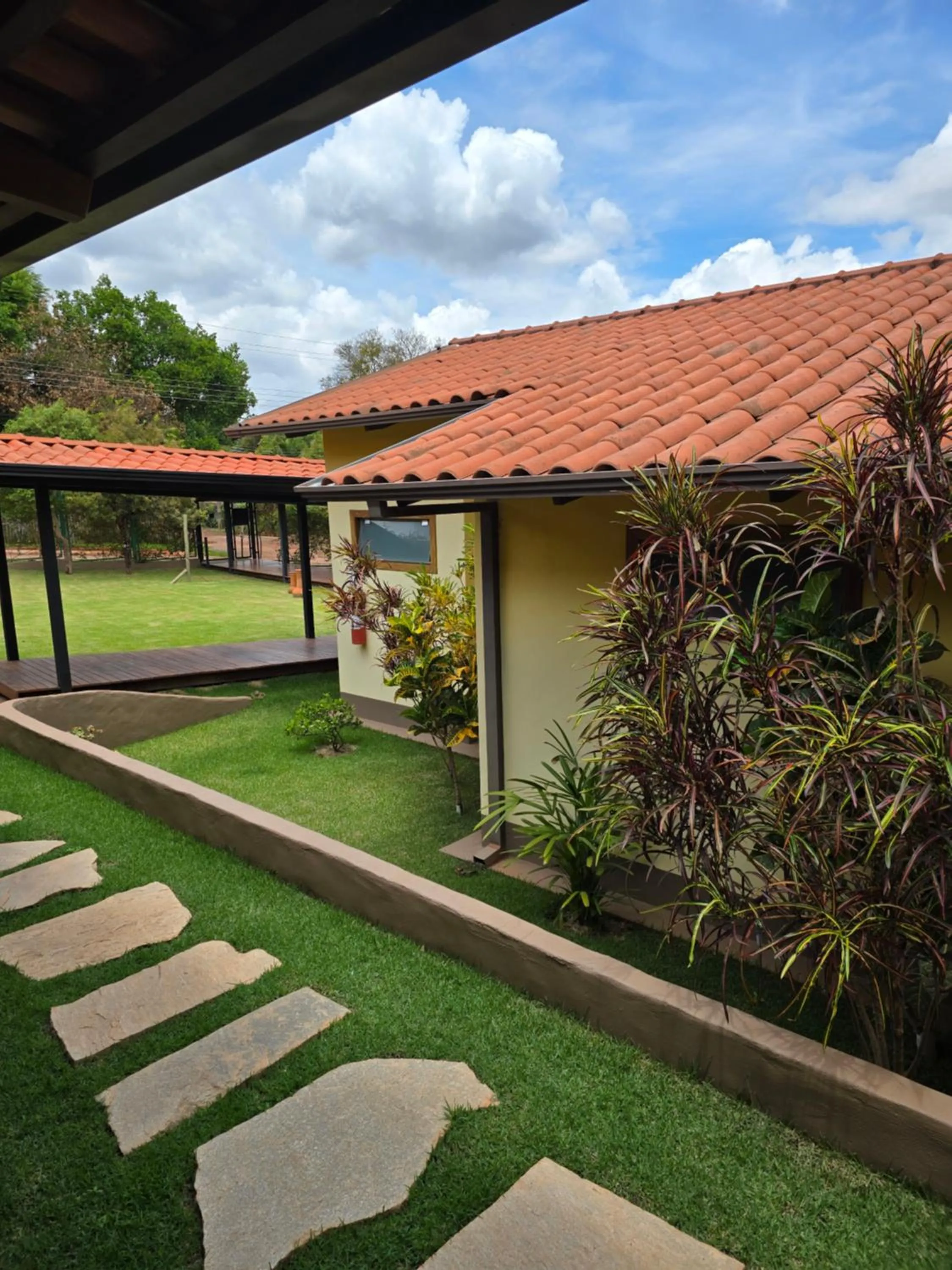 Garden view in Pousada Camarás