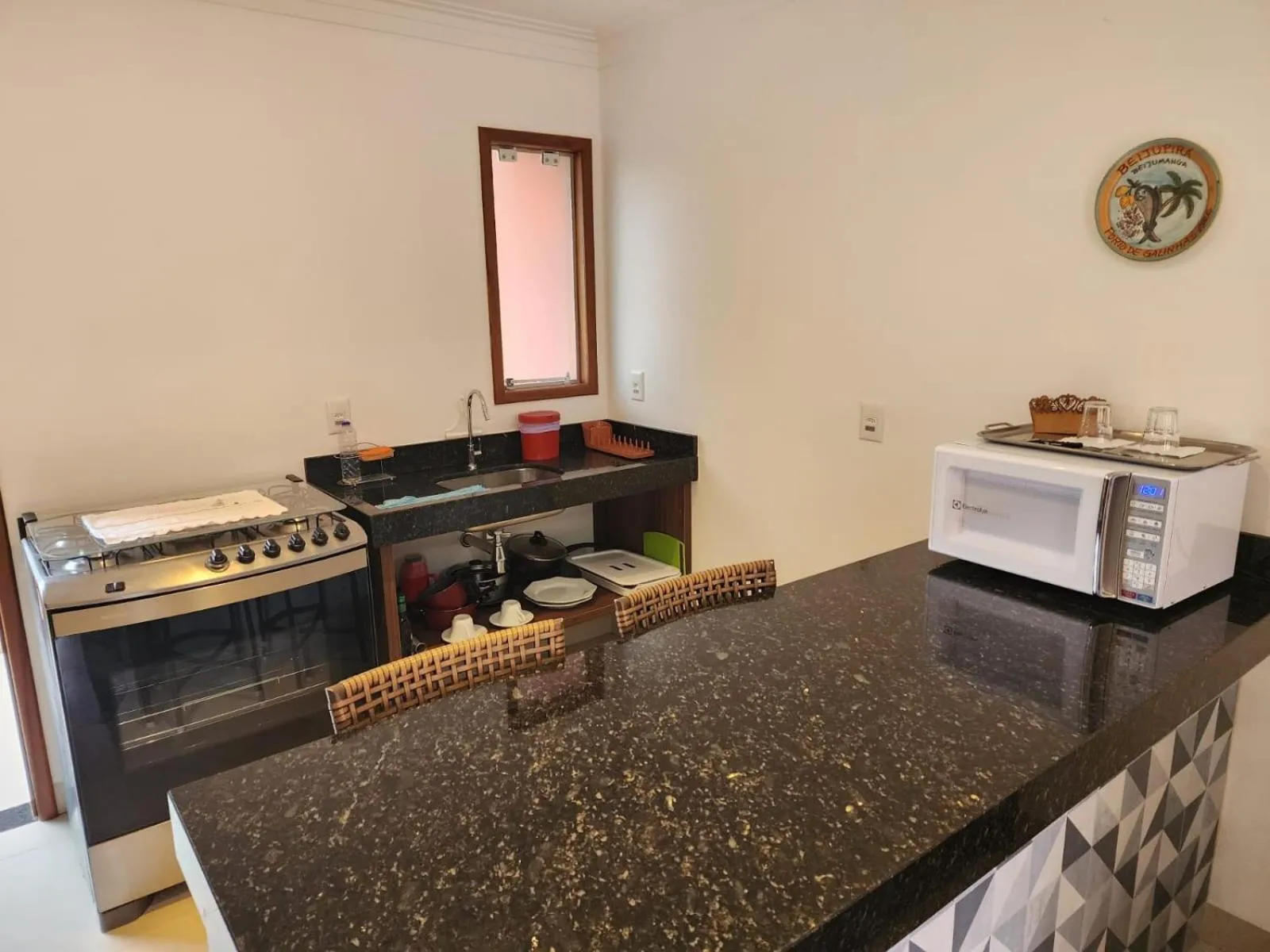 Kitchen or kitchenette in Pousada Camarás