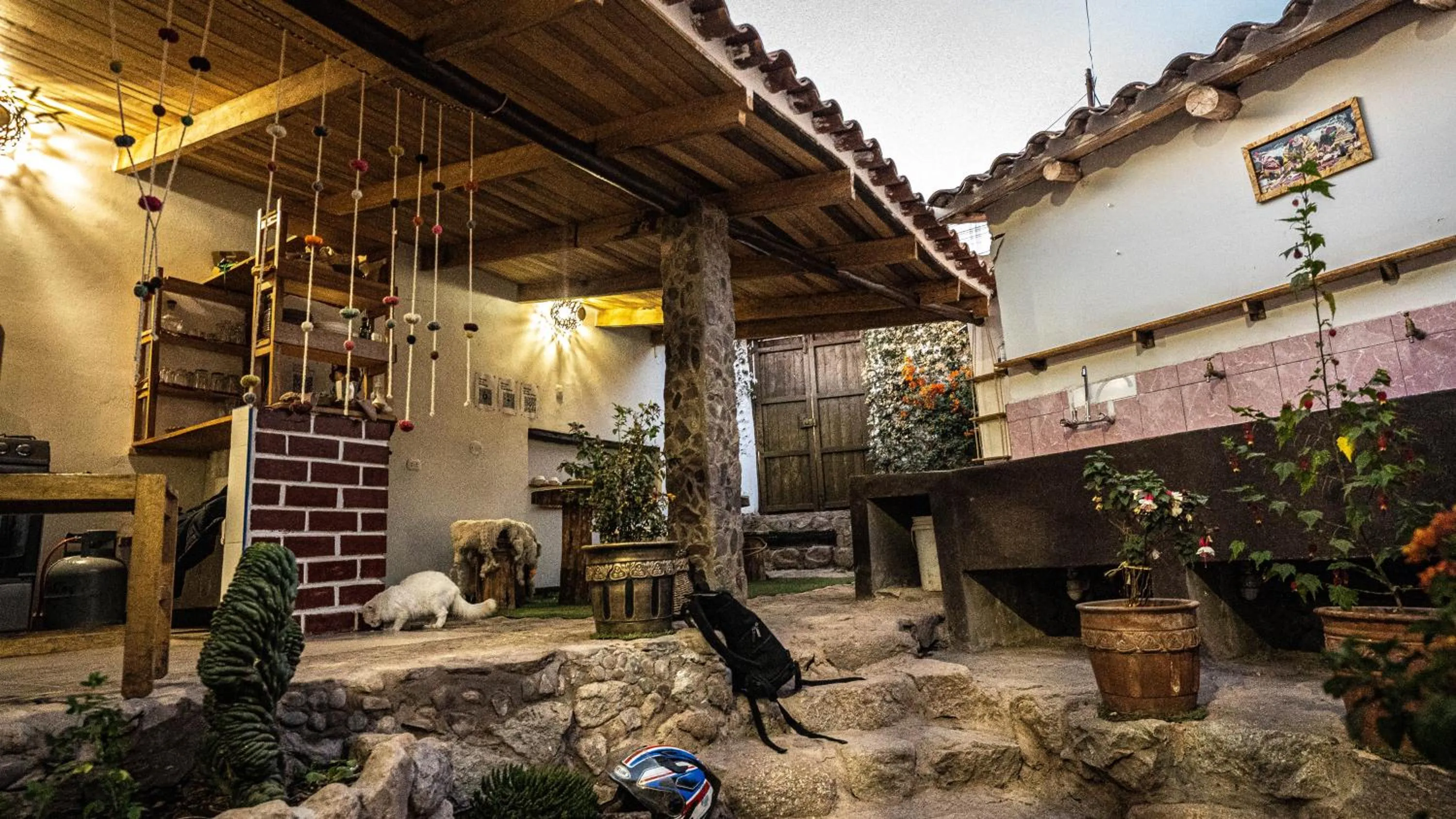 Patio in MAMA GREEN HOSTAL - Eco Andean Experience and Permaculture Farm - Vegetarian Breakfast