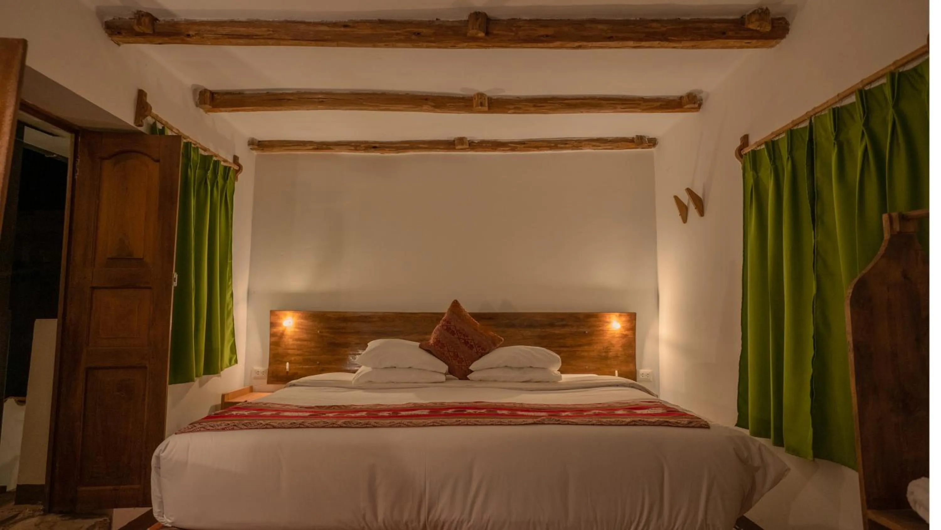 Bed in MAMA GREEN HOSTAL - Eco Andean Experience and Permaculture Farm - Vegetarian Breakfast