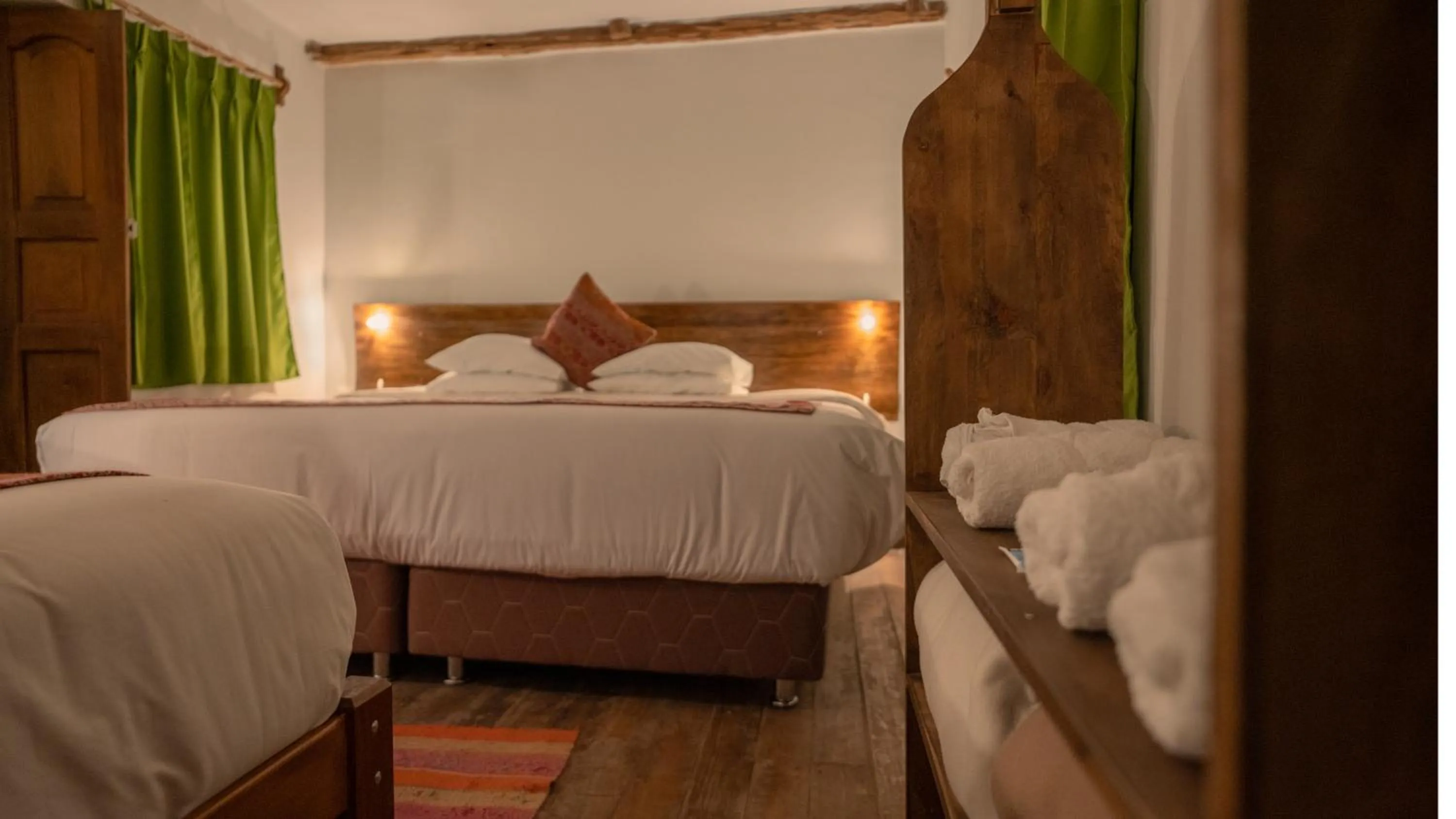 Bed in MAMA GREEN HOSTAL - Eco Andean Experience and Permaculture Farm - Vegetarian Breakfast