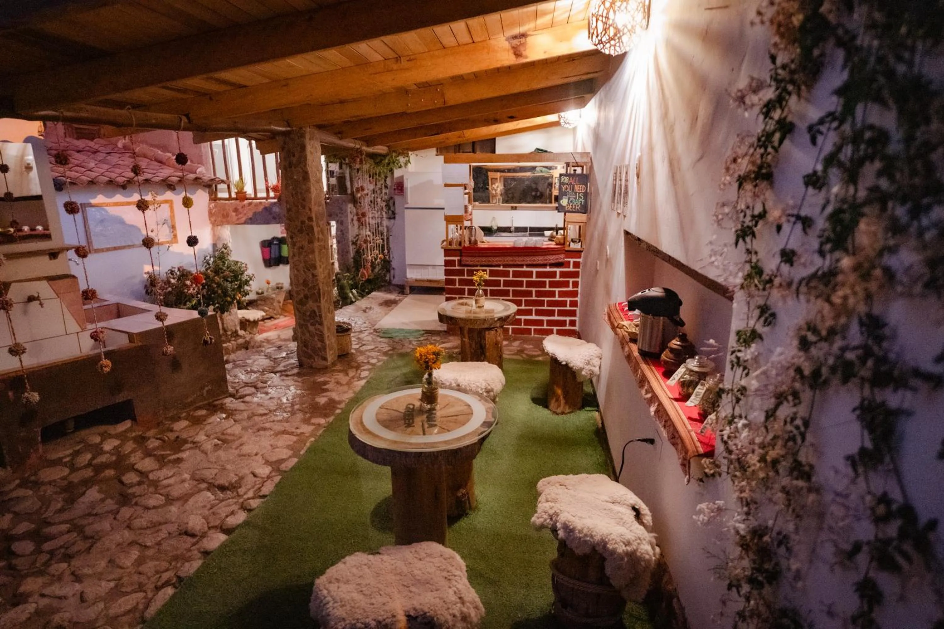 Living room in MAMA GREEN HOSTAL - Eco Andean Experience and Permaculture Farm - Vegetarian Breakfast