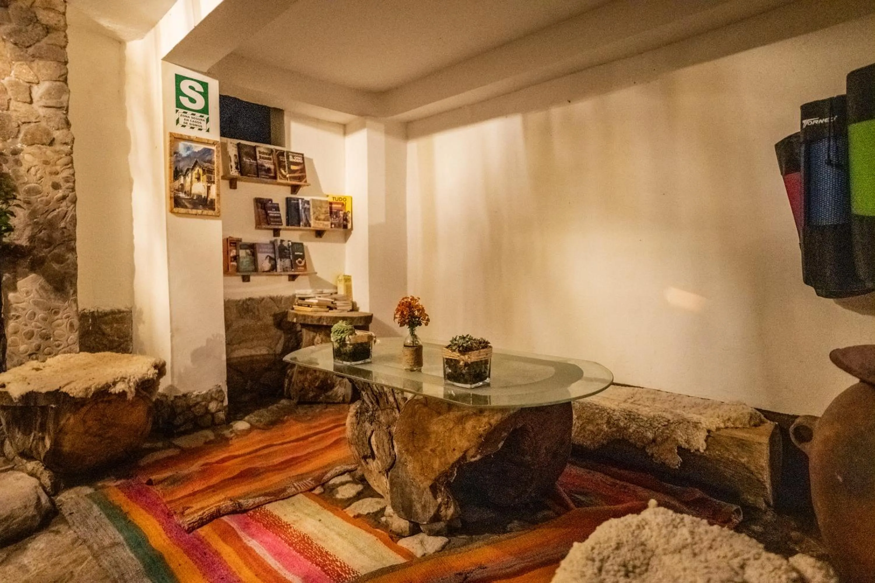 Living room in MAMA GREEN HOSTAL - Eco Andean Experience and Permaculture Farm - Vegetarian Breakfast