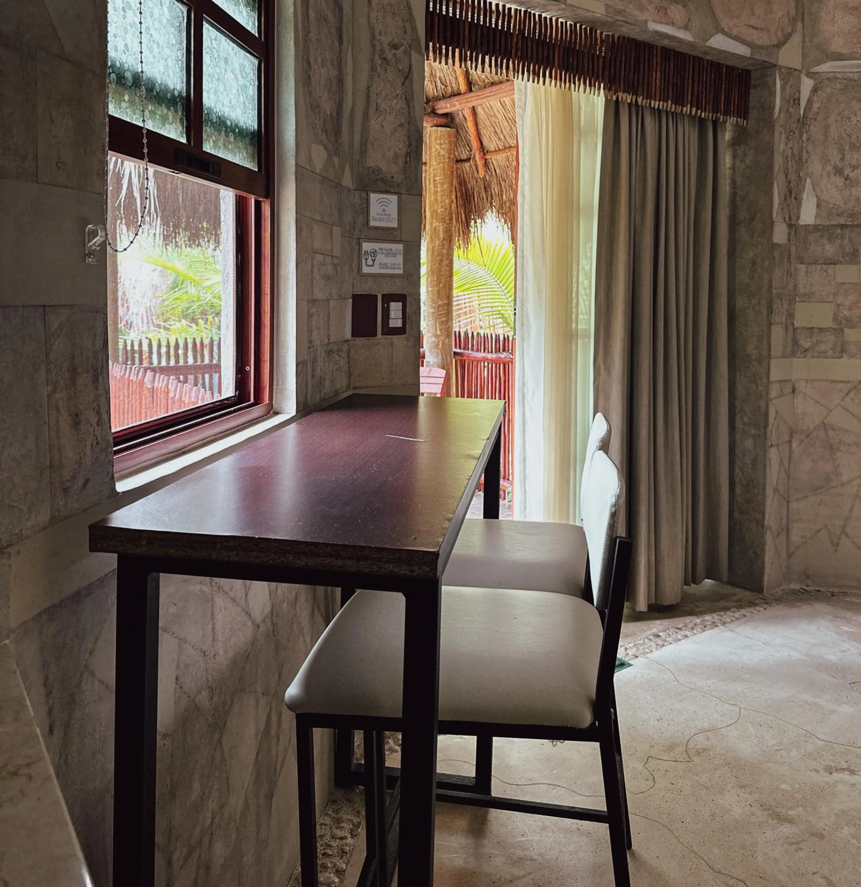 Dining area in Aurea Bacalar