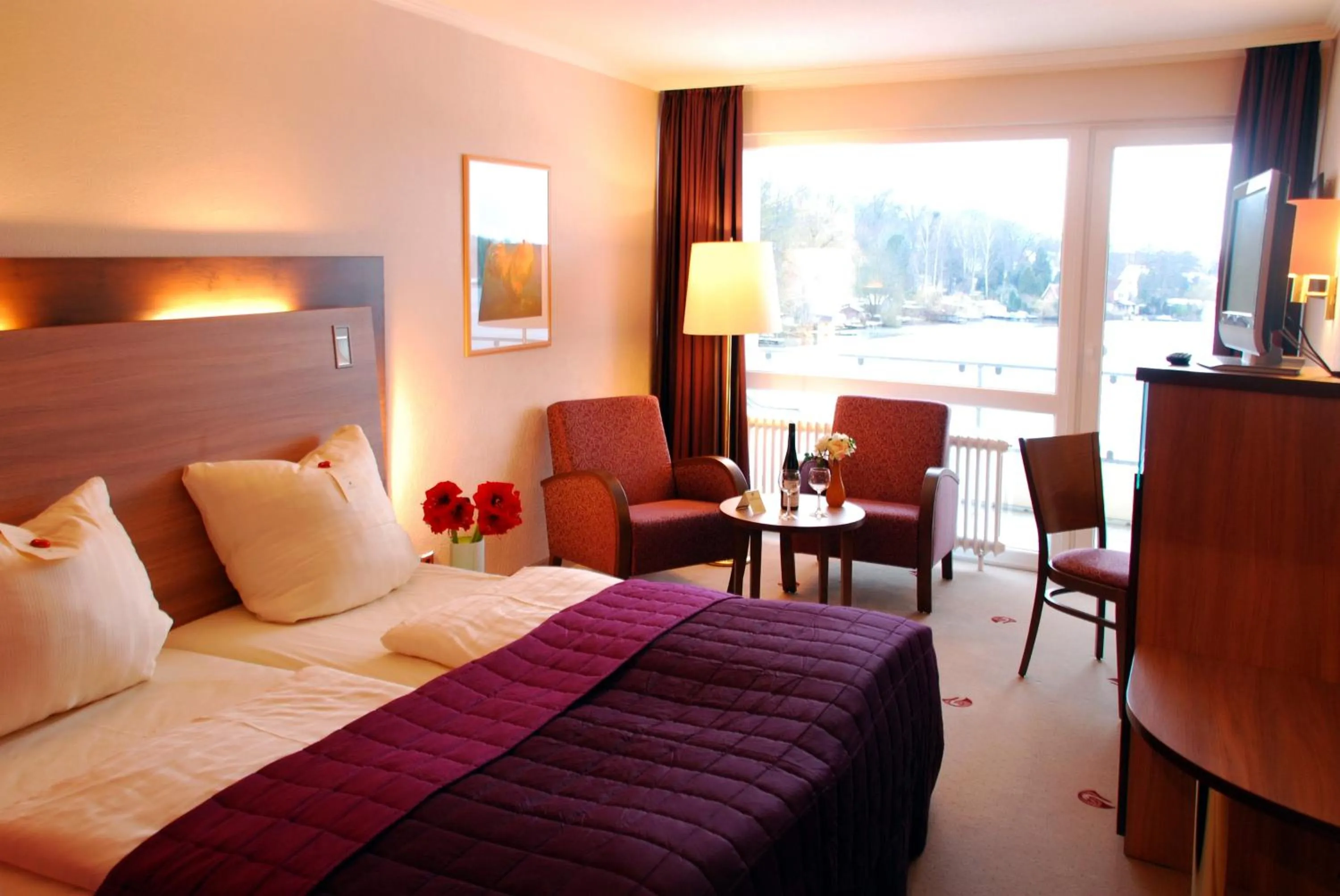 Decorative detail, Bed in Seehotel Schwanenhof