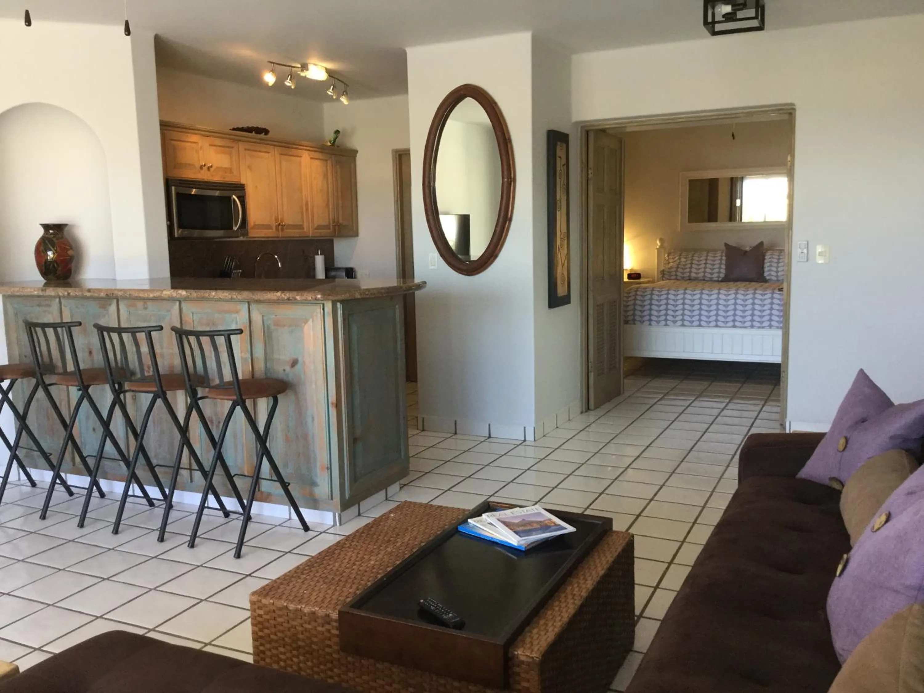 Living room in Ocean View Cabo Condo Create Memories!!