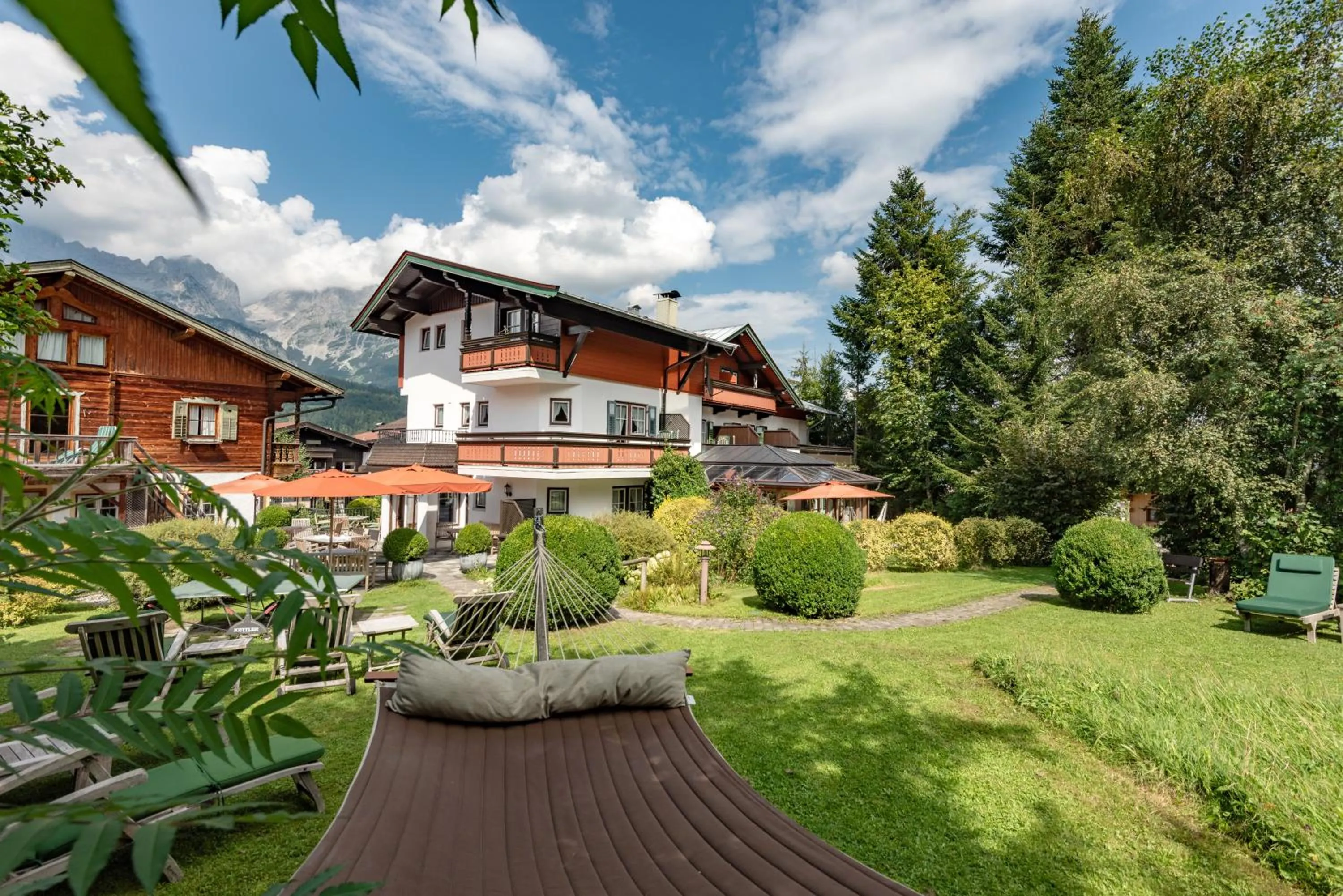 Garden view in Landhaus Kaiserblick