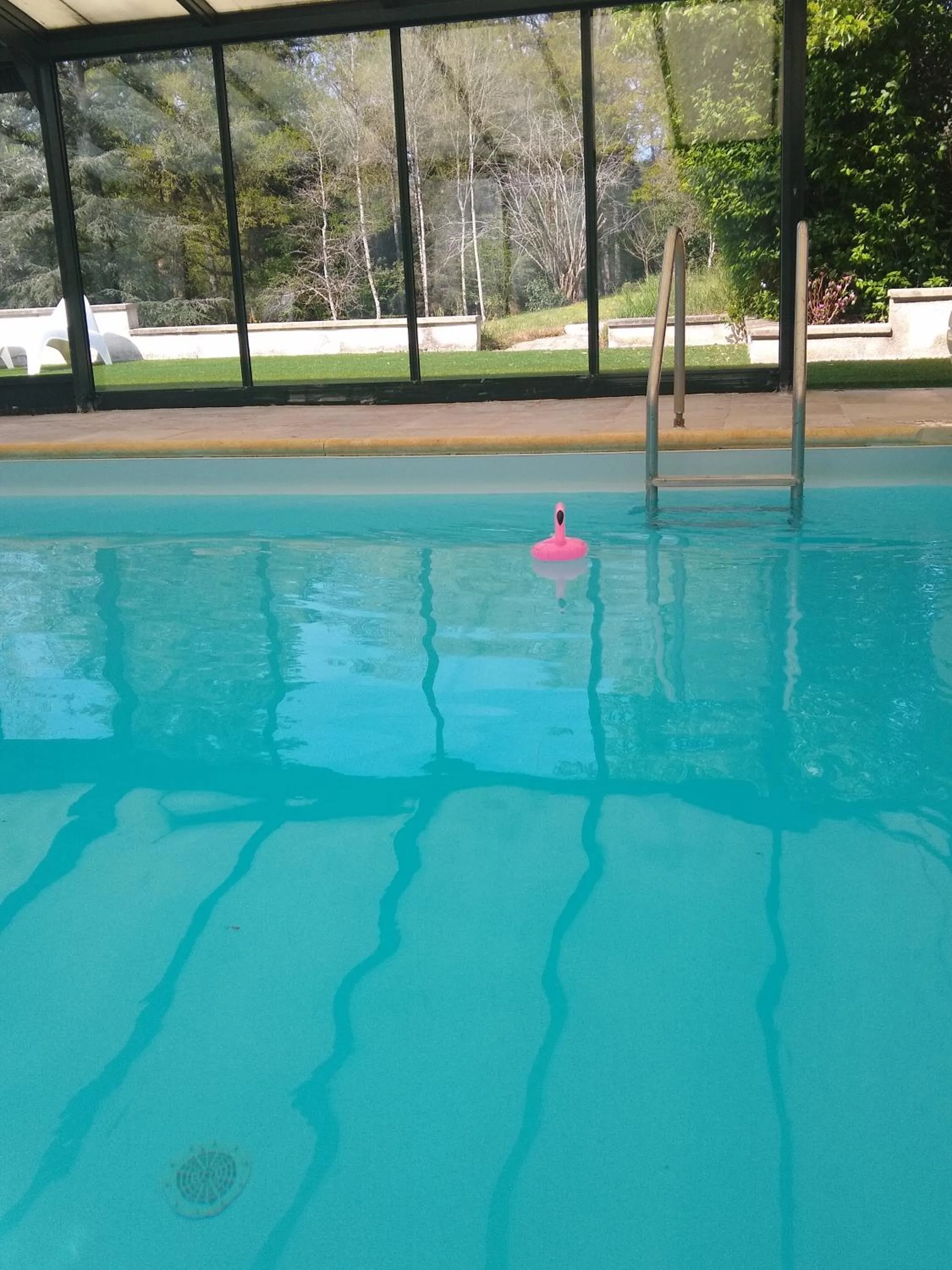 Pool view in Domaine de la Vaudourière