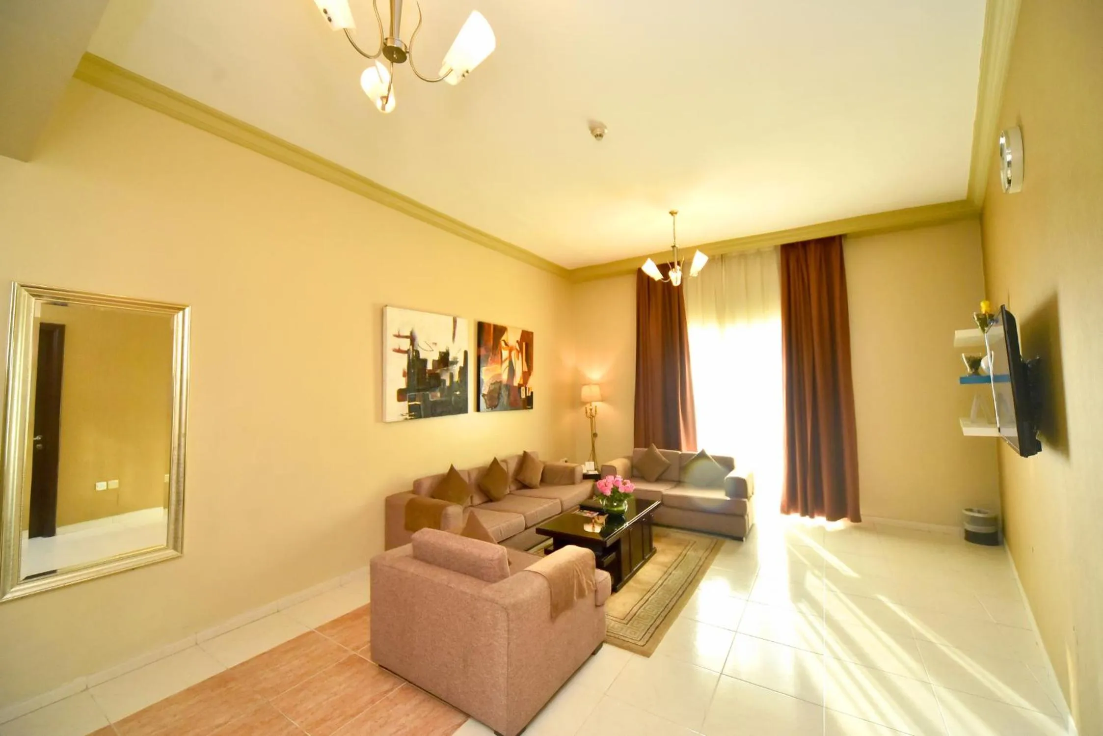 Living room in Emirates Stars Hotel Apartments Dubai
