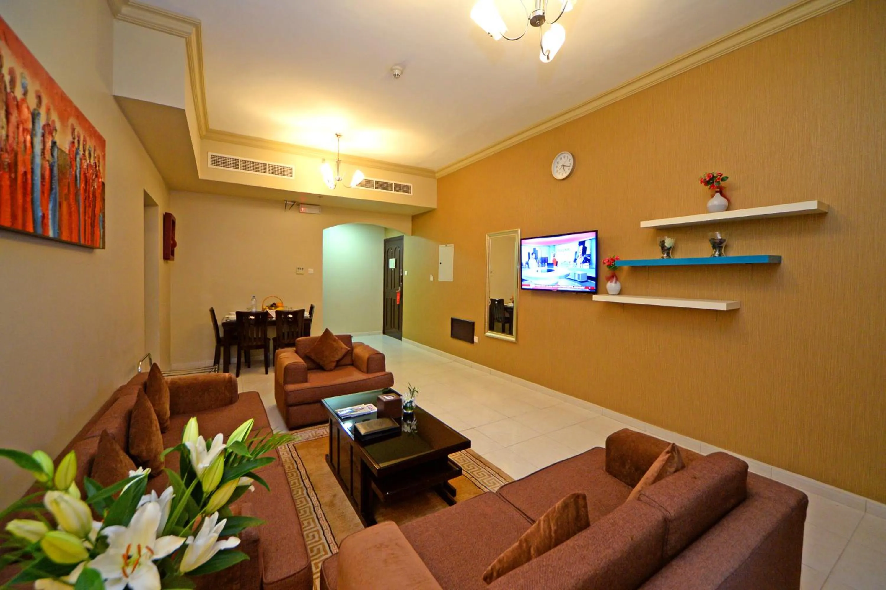 Living room in Emirates Stars Hotel Apartments Dubai
