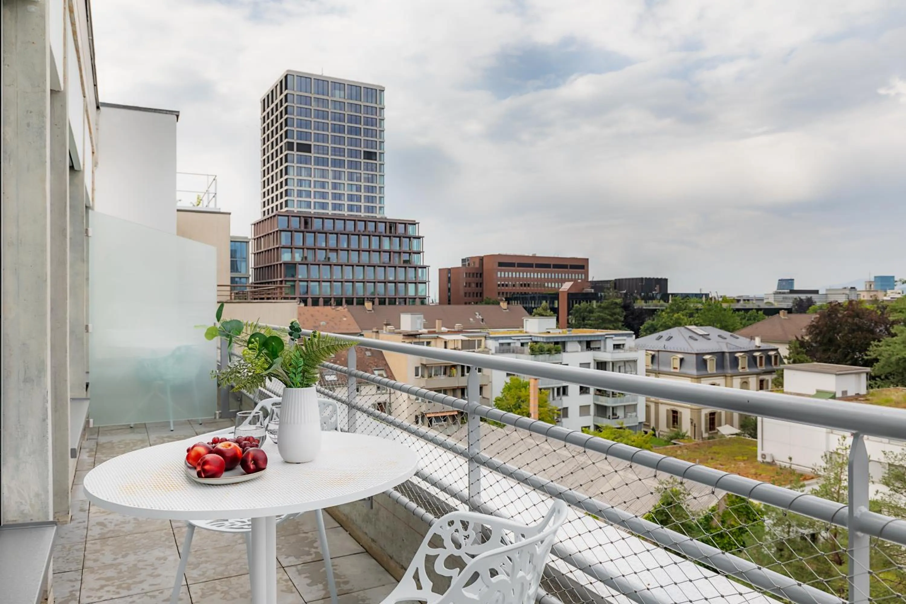 Balcony/Terrace in VISIONAPARTMENTS Basel - contactless check-in