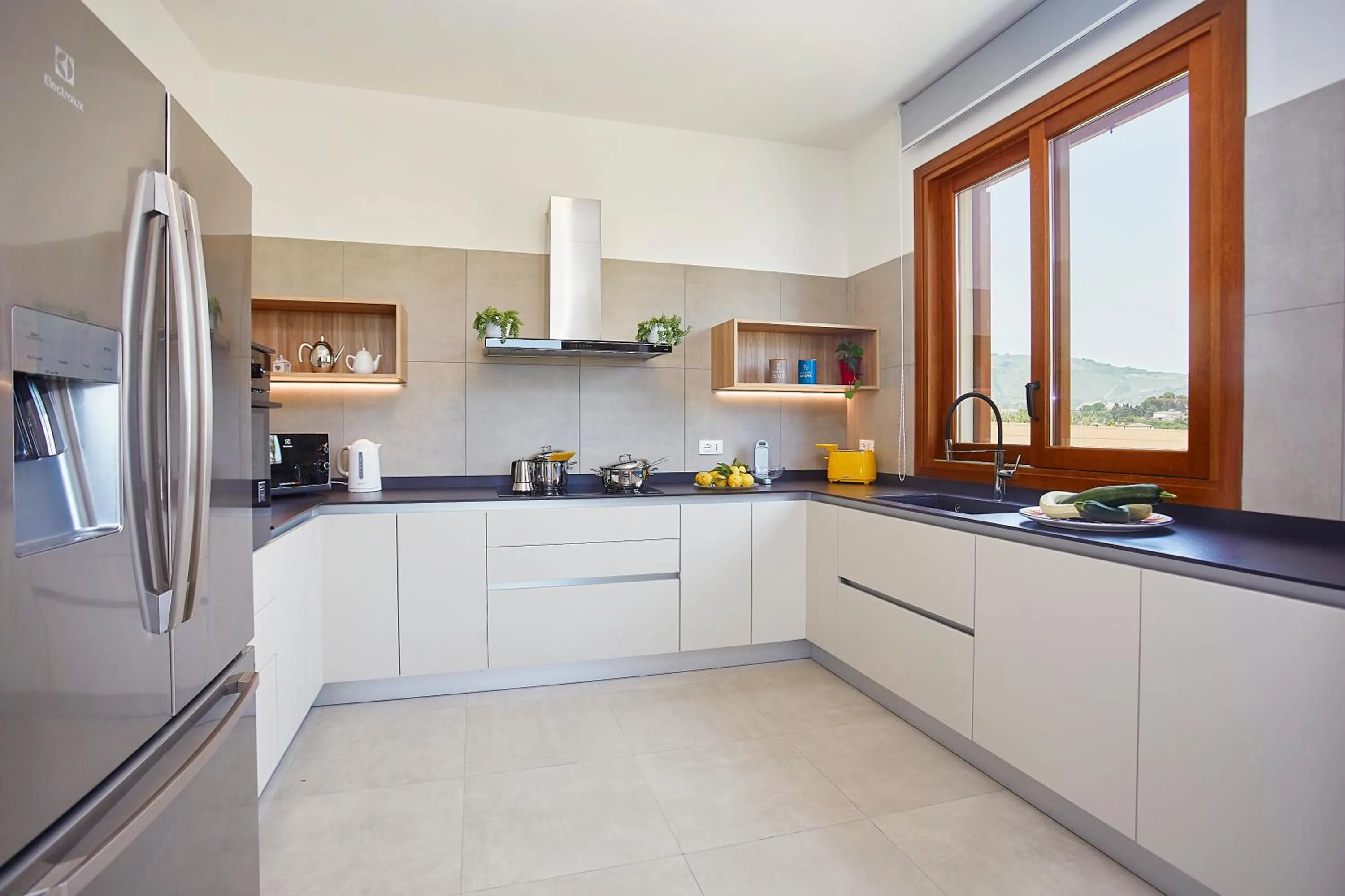 Kitchen or kitchenette in Villa Etesiae