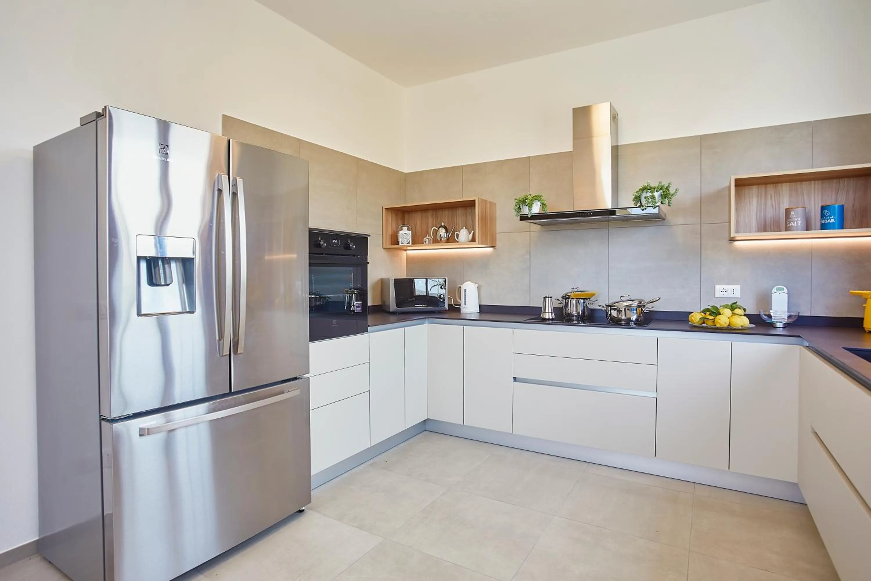 Kitchen or kitchenette in Villa Etesiae