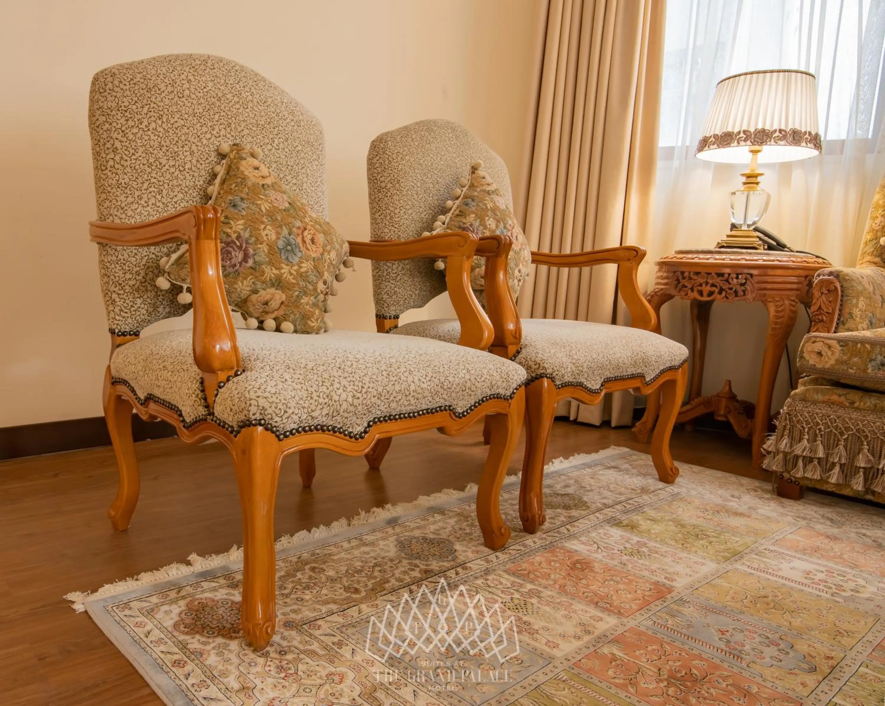 Seating area in The Grand Palace Hotel