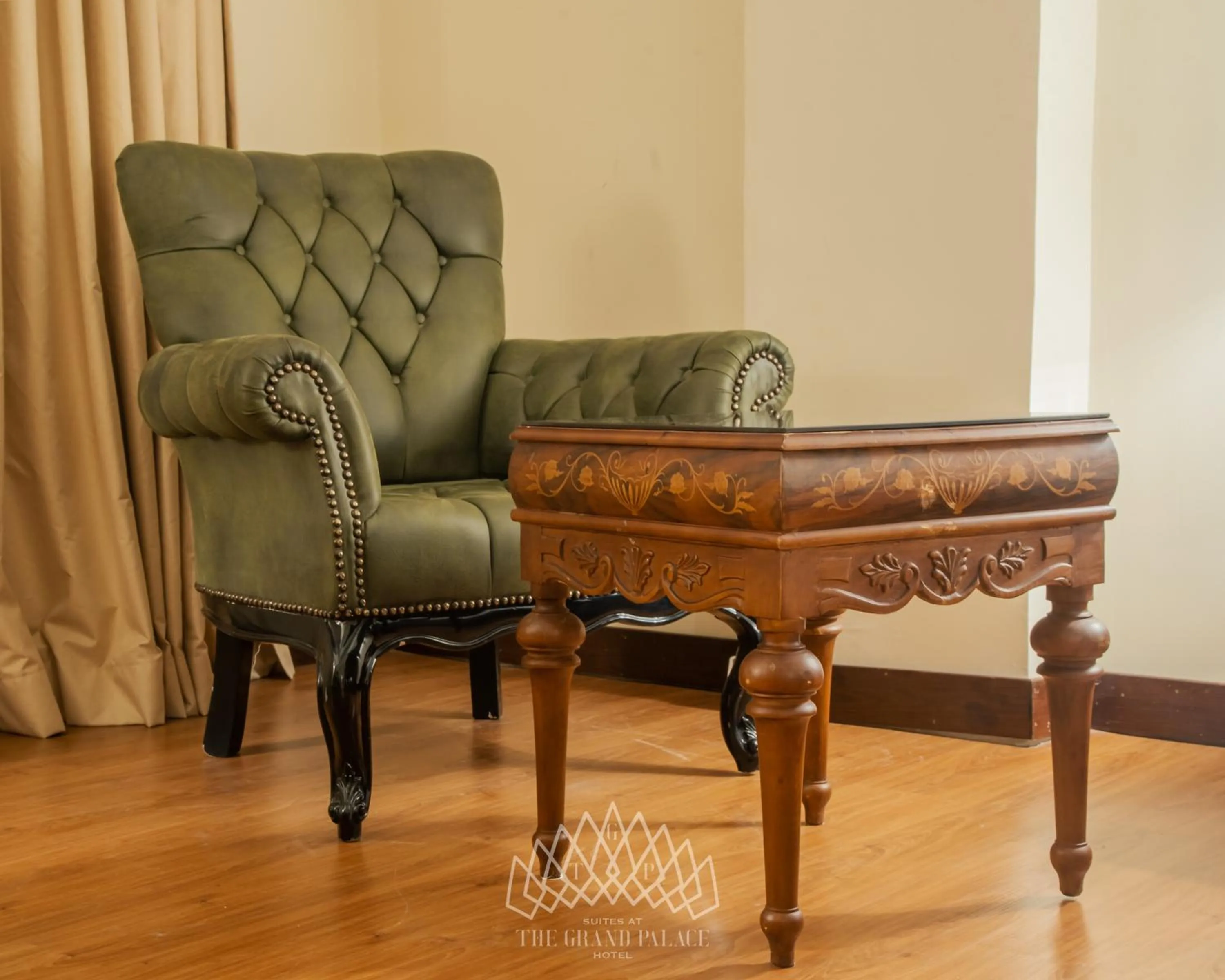 Seating area in The Grand Palace Hotel