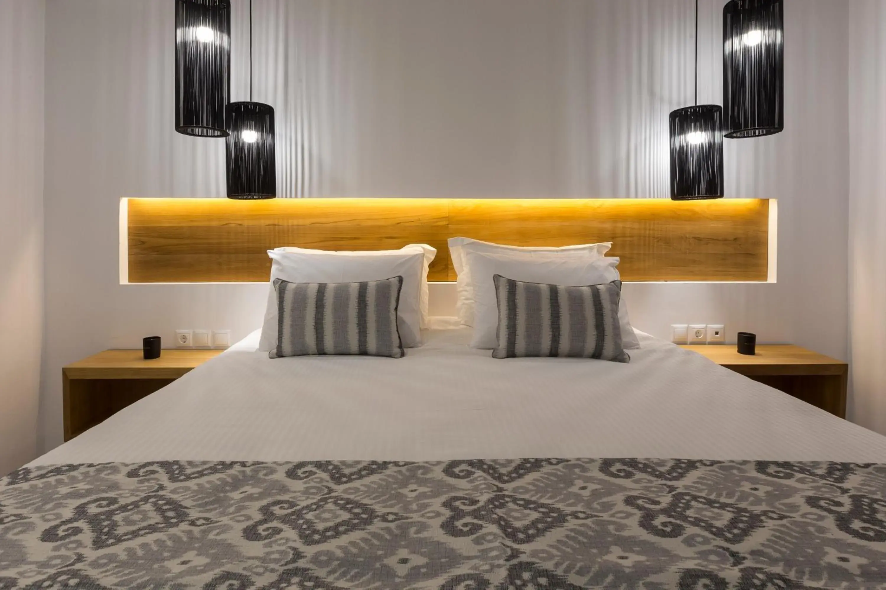 Property building, Bed in Mykonos Panormos Villas Property building, Bed in Mykonos Panormos Villas