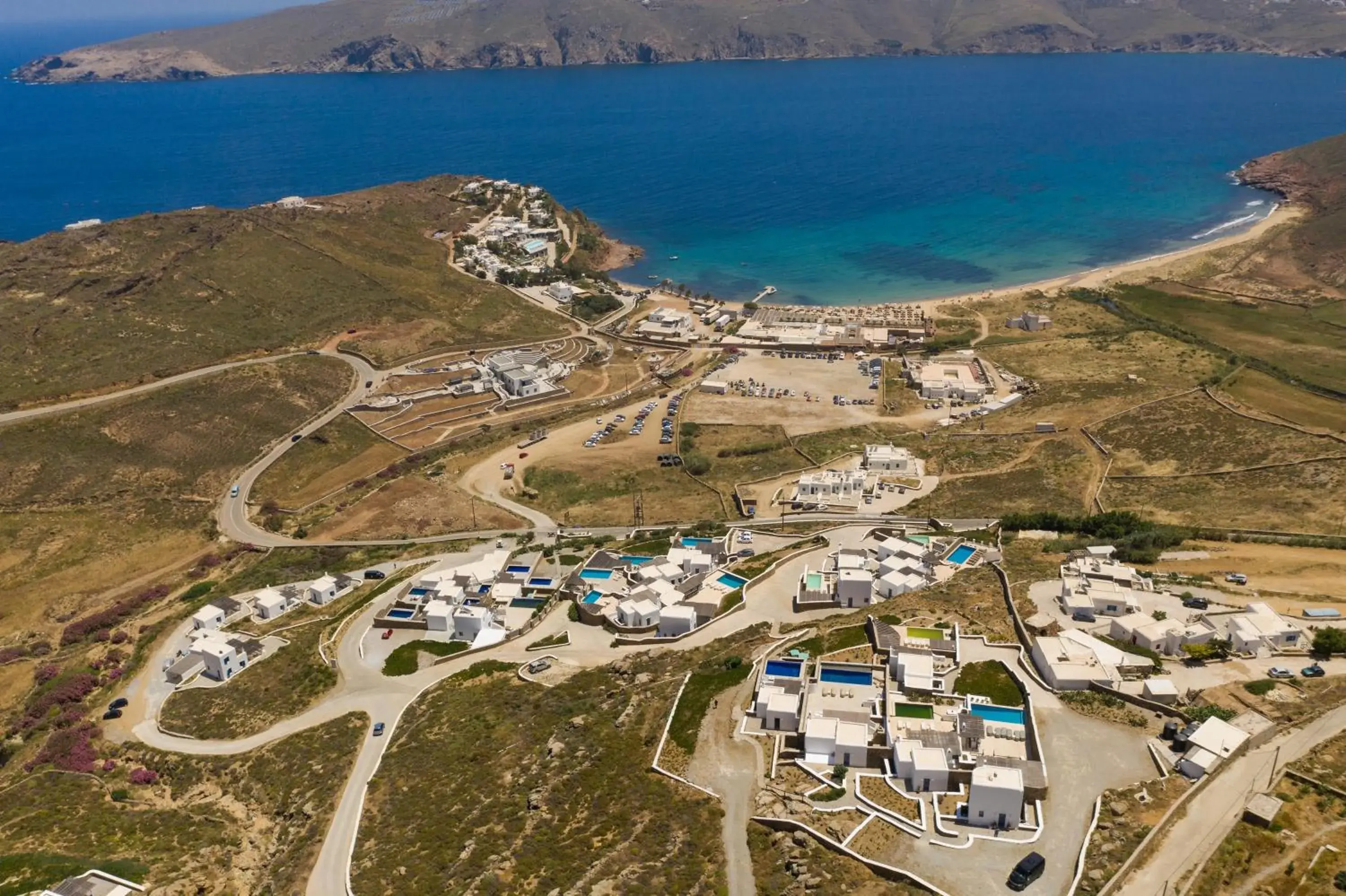 Bird's eye view in Mykonos Panormos Villas Bird's eye view in Mykonos Panormos Villas