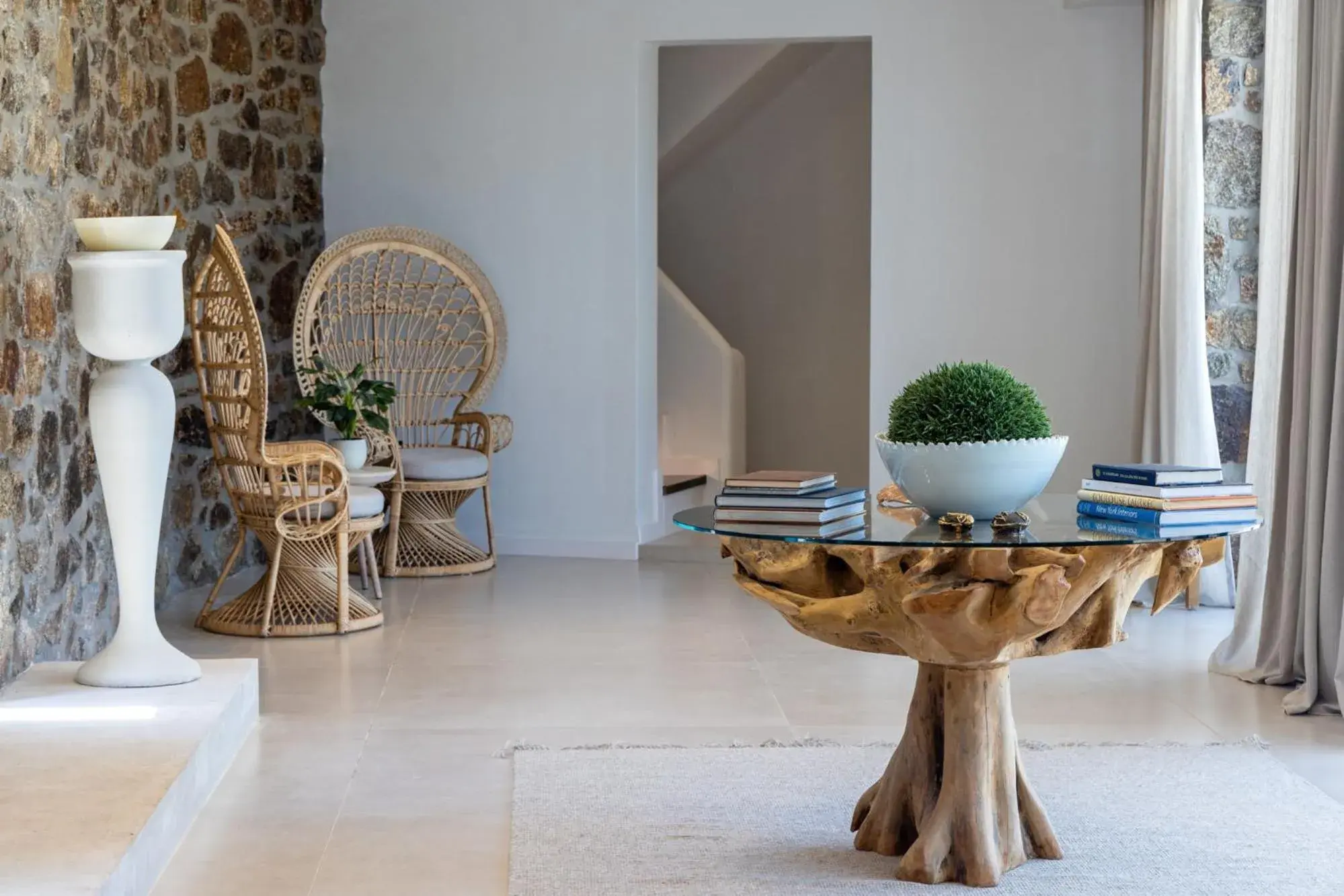 Living room in Mykonos Panormos Villas Living room in Mykonos Panormos Villas