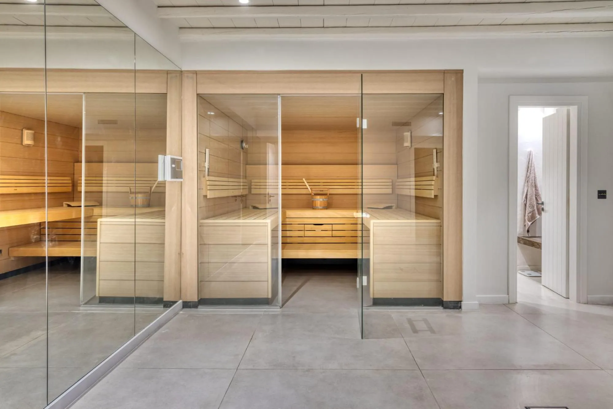 Sauna in Mykonos Panormos Villas