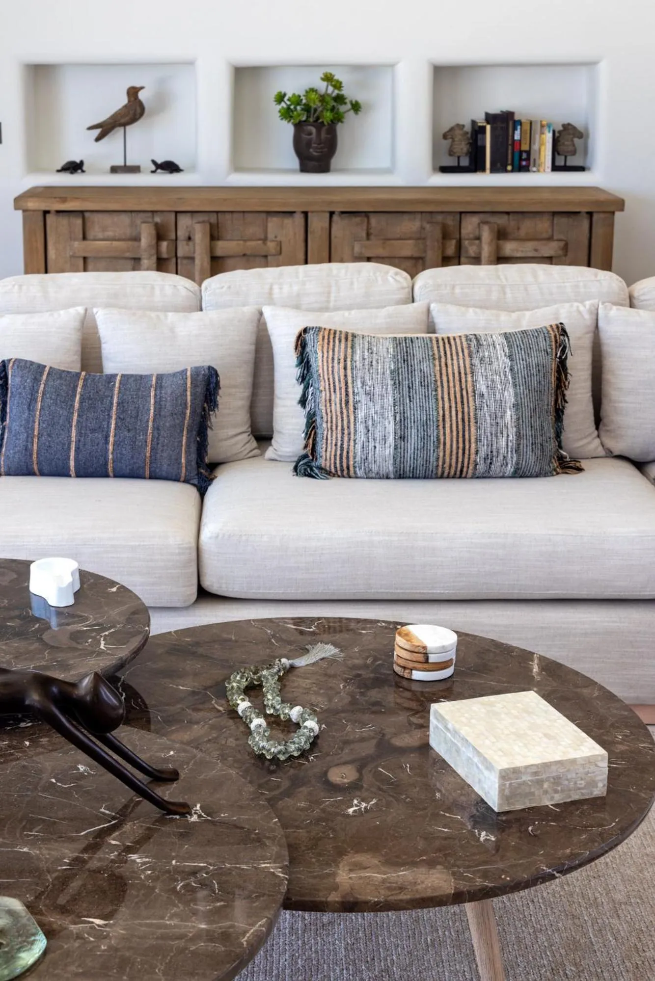 Living room in Mykonos Panormos Villas