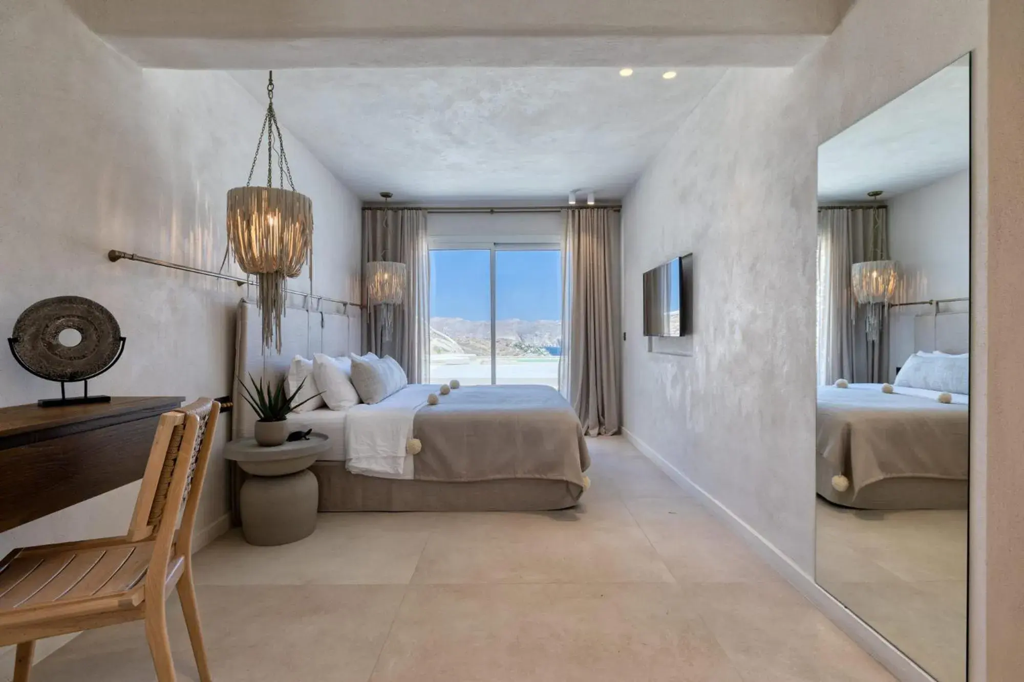 Bedroom, Bed in Mykonos Panormos Villas Bedroom, Bed in Mykonos Panormos Villas