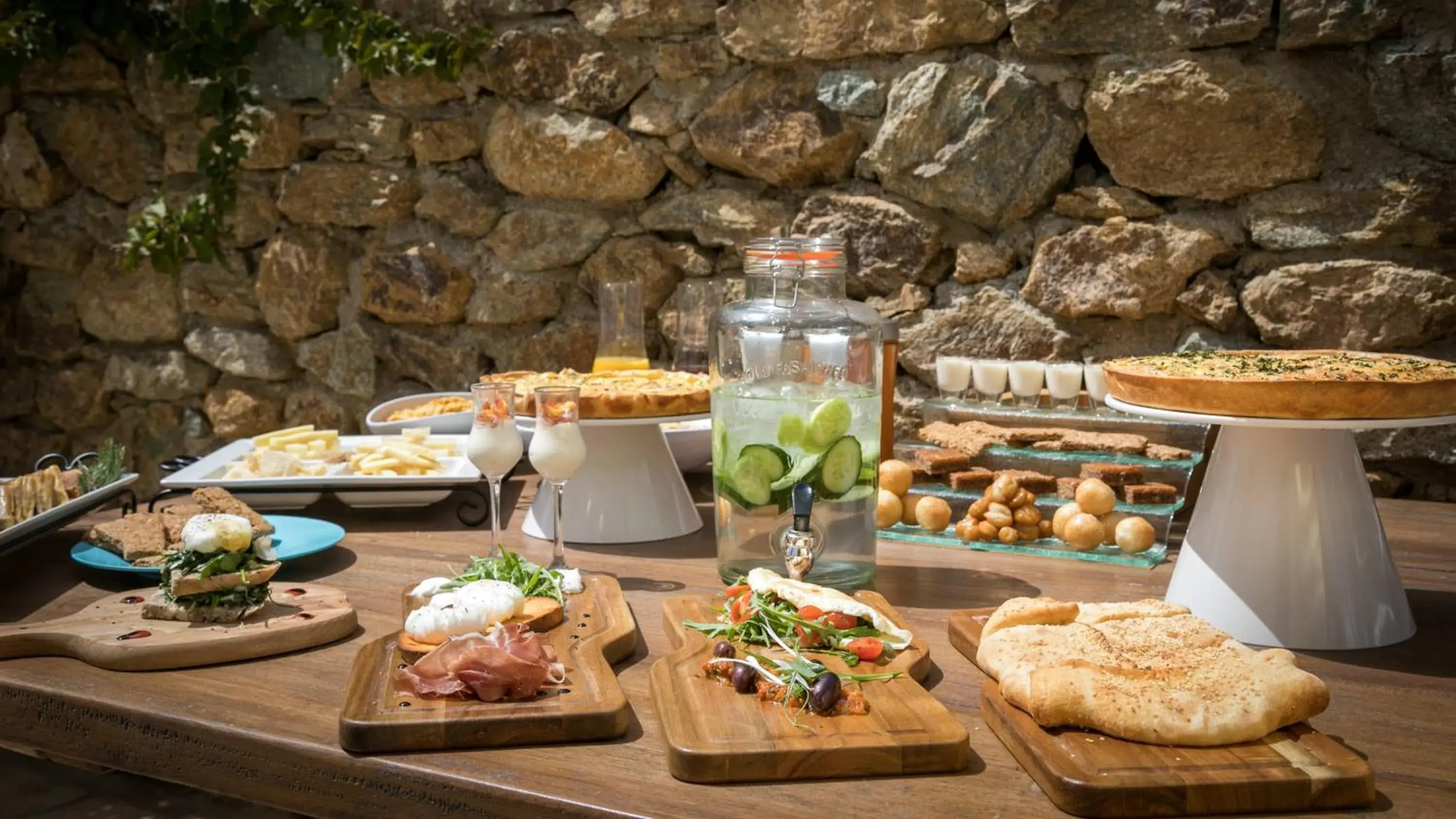 Buffet breakfast in Mykonos Panormos Villas Buffet breakfast in Mykonos Panormos Villas