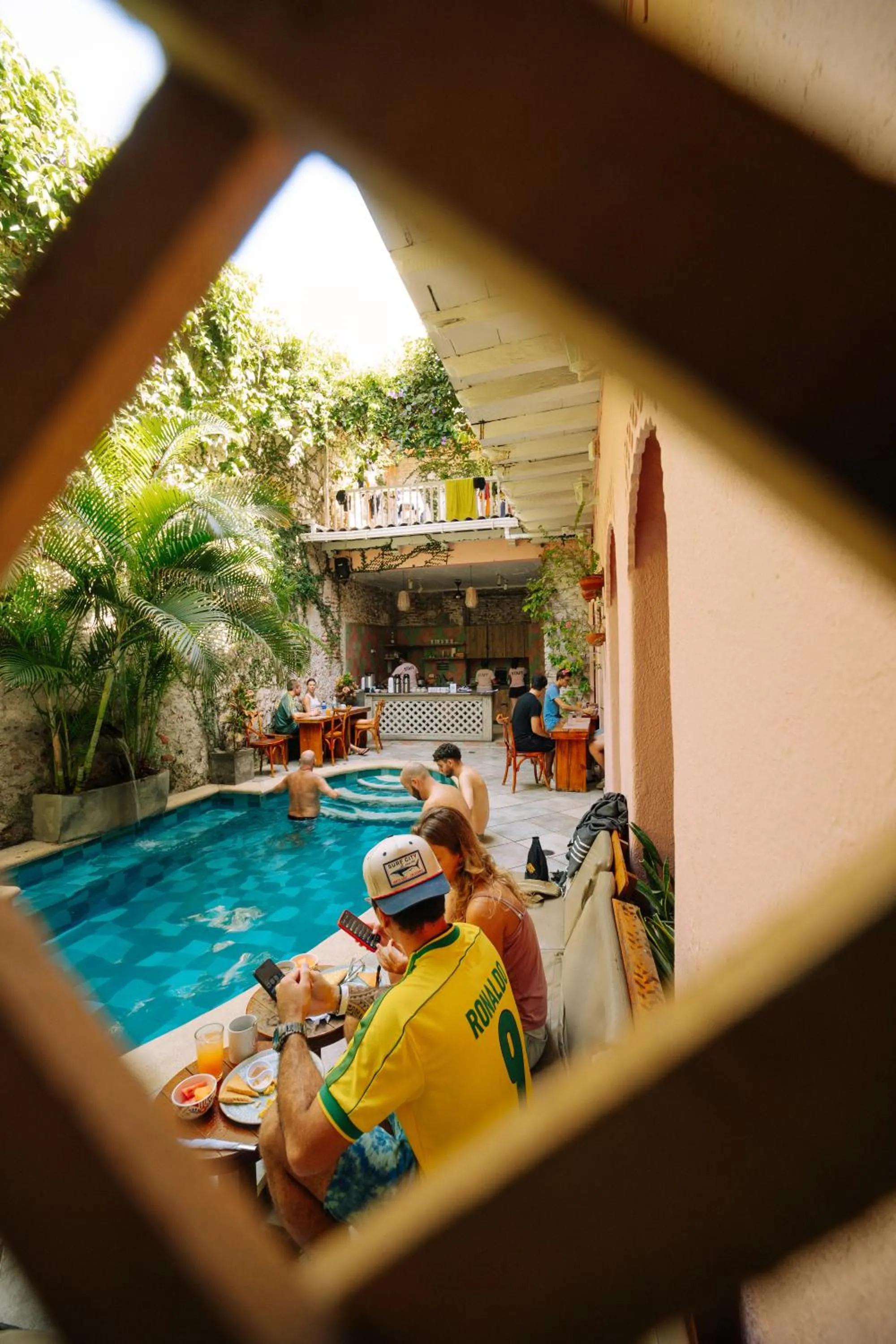 Swimming pool in Casa Zahri Boutique Hostel