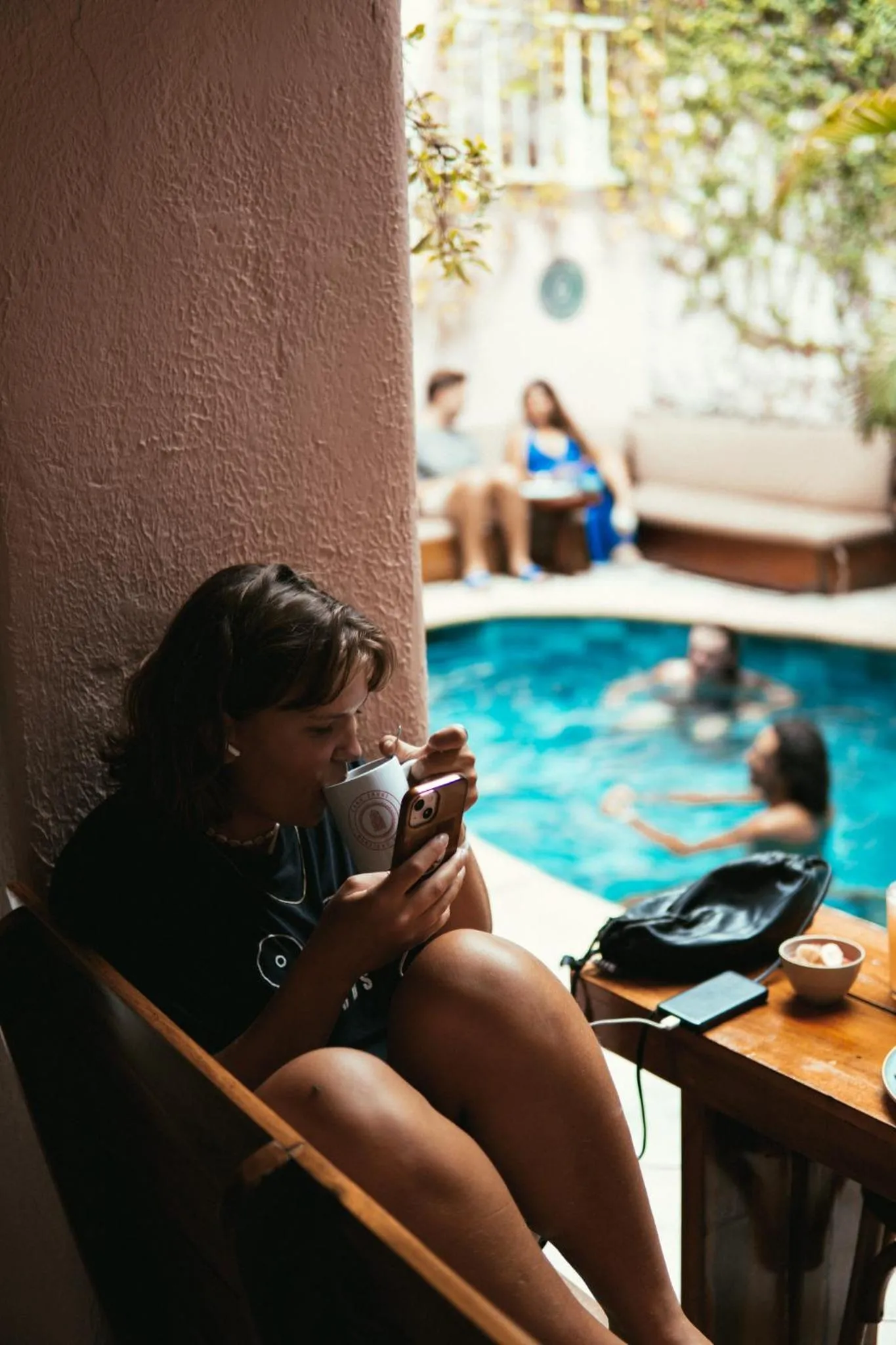 Swimming pool in Casa Zahri Boutique Hostel
