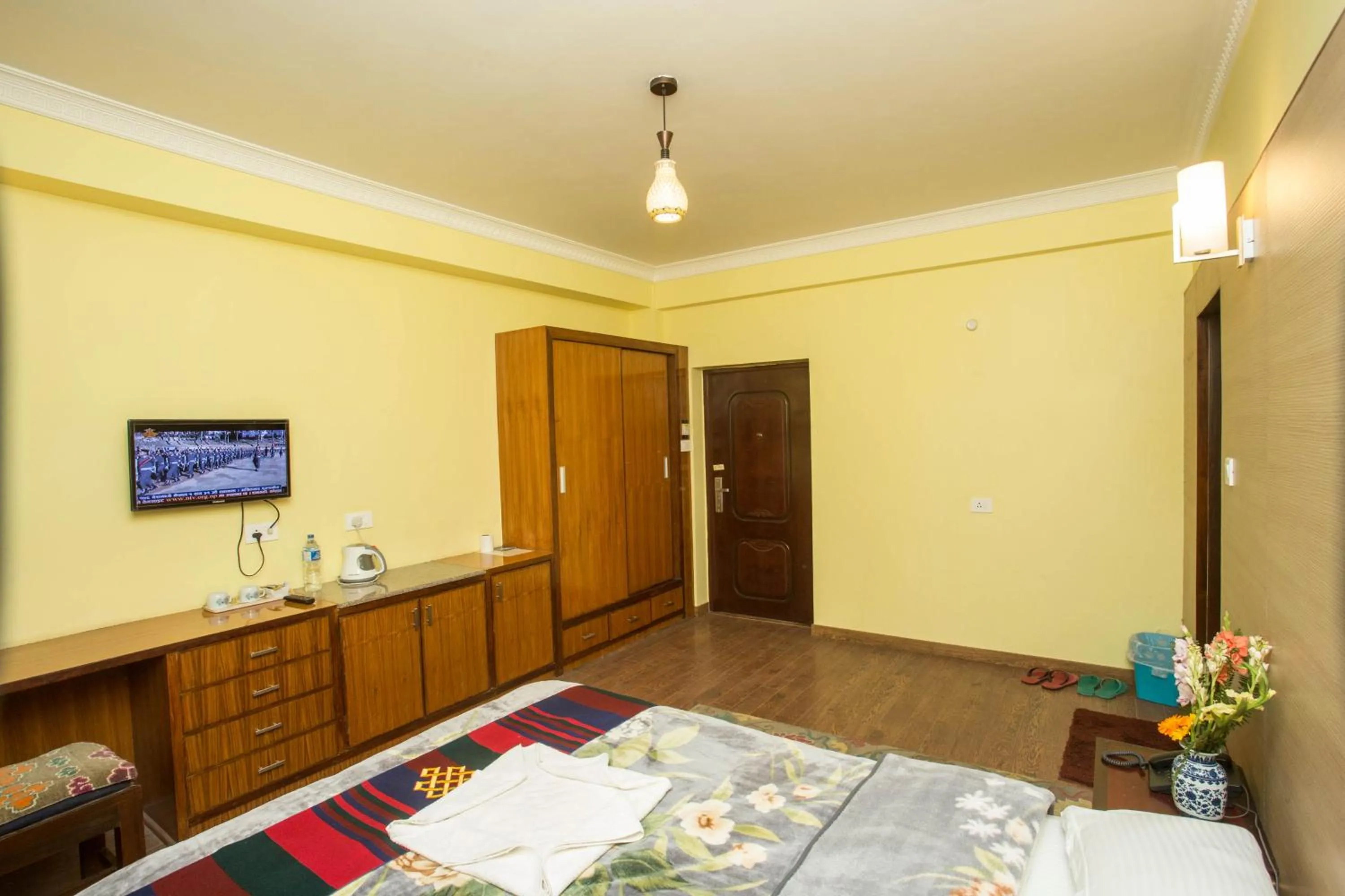 Photo of the whole room, Bed in Hotel Siddhi Manakamana