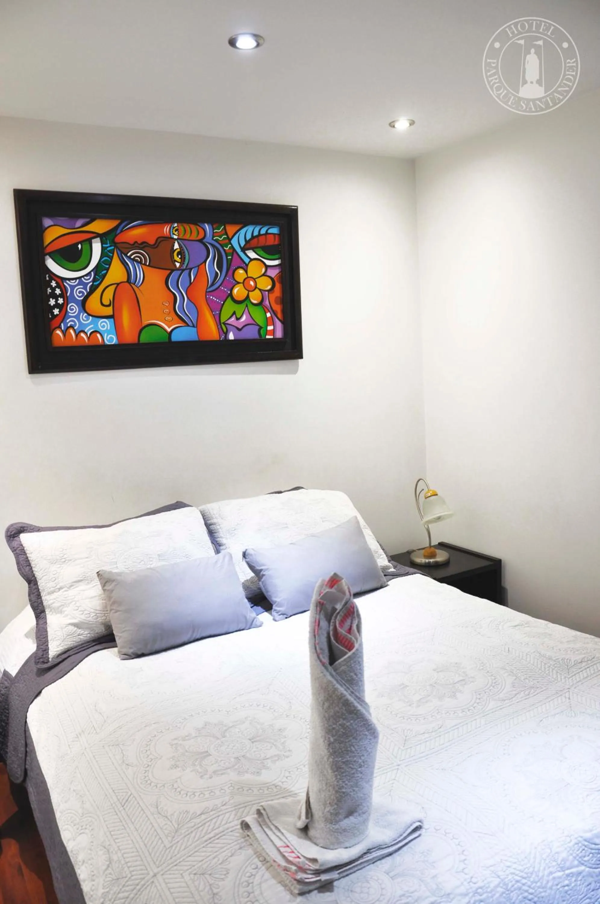 Bed in Hotel Parque Santander Tunja