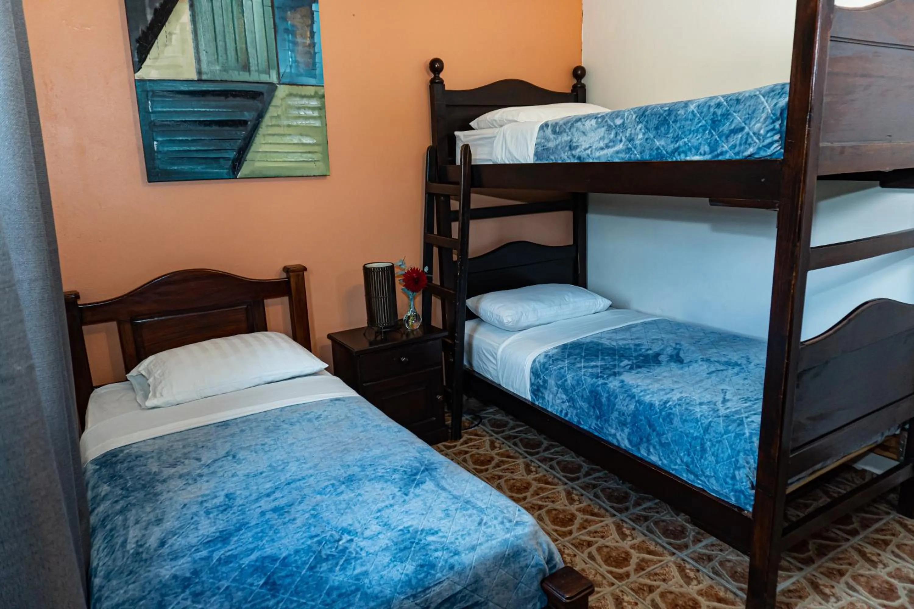 Bedroom, Bed in Stone Cabins