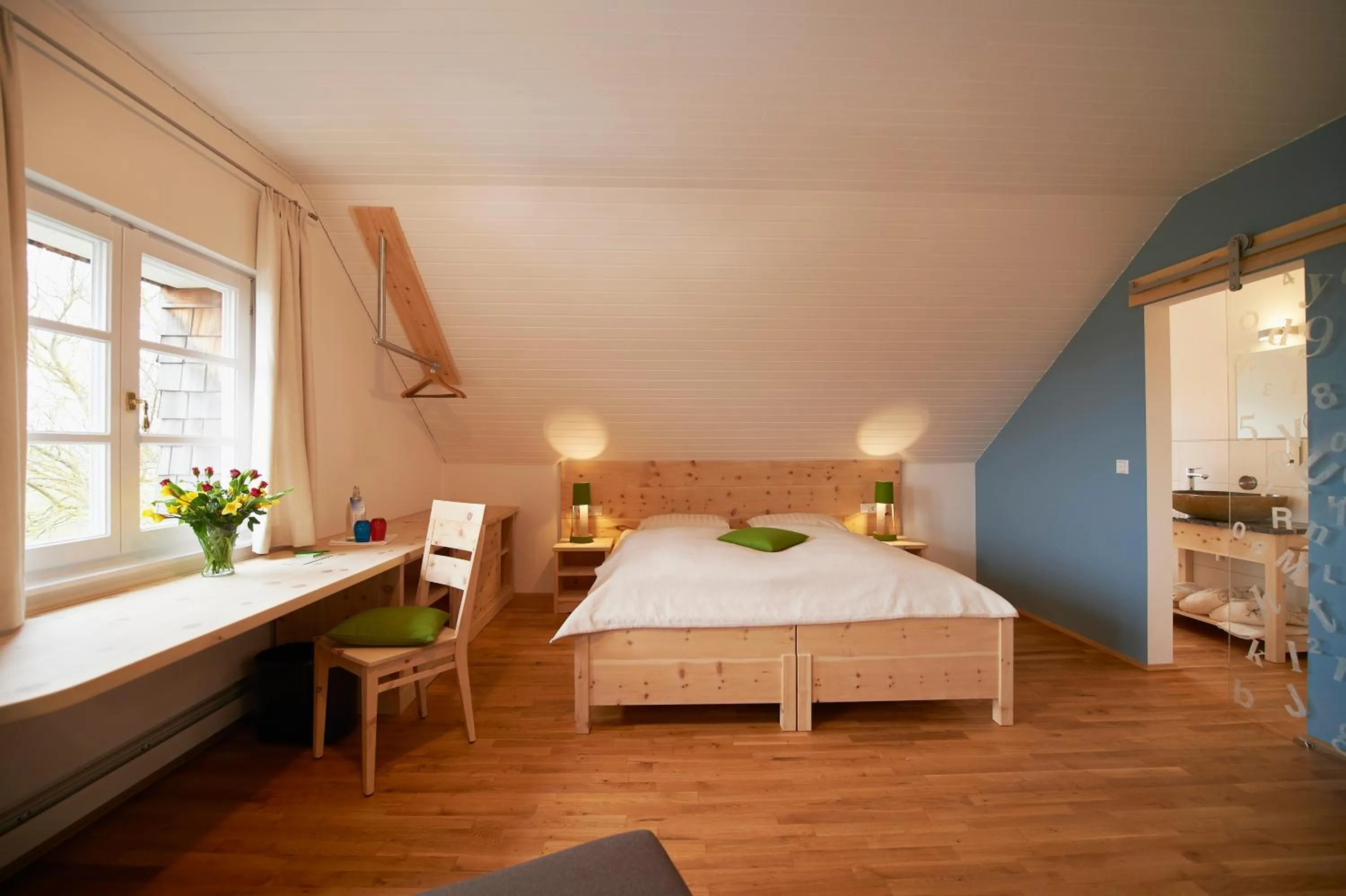 Photo of the whole room, Bed in LindenGut Bio Hotel & Bio Herberge