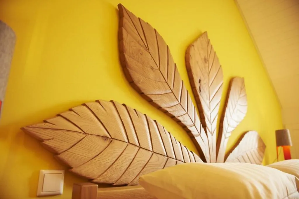 Decorative detail, Bed in LindenGut Bio Hotel & Bio Herberge