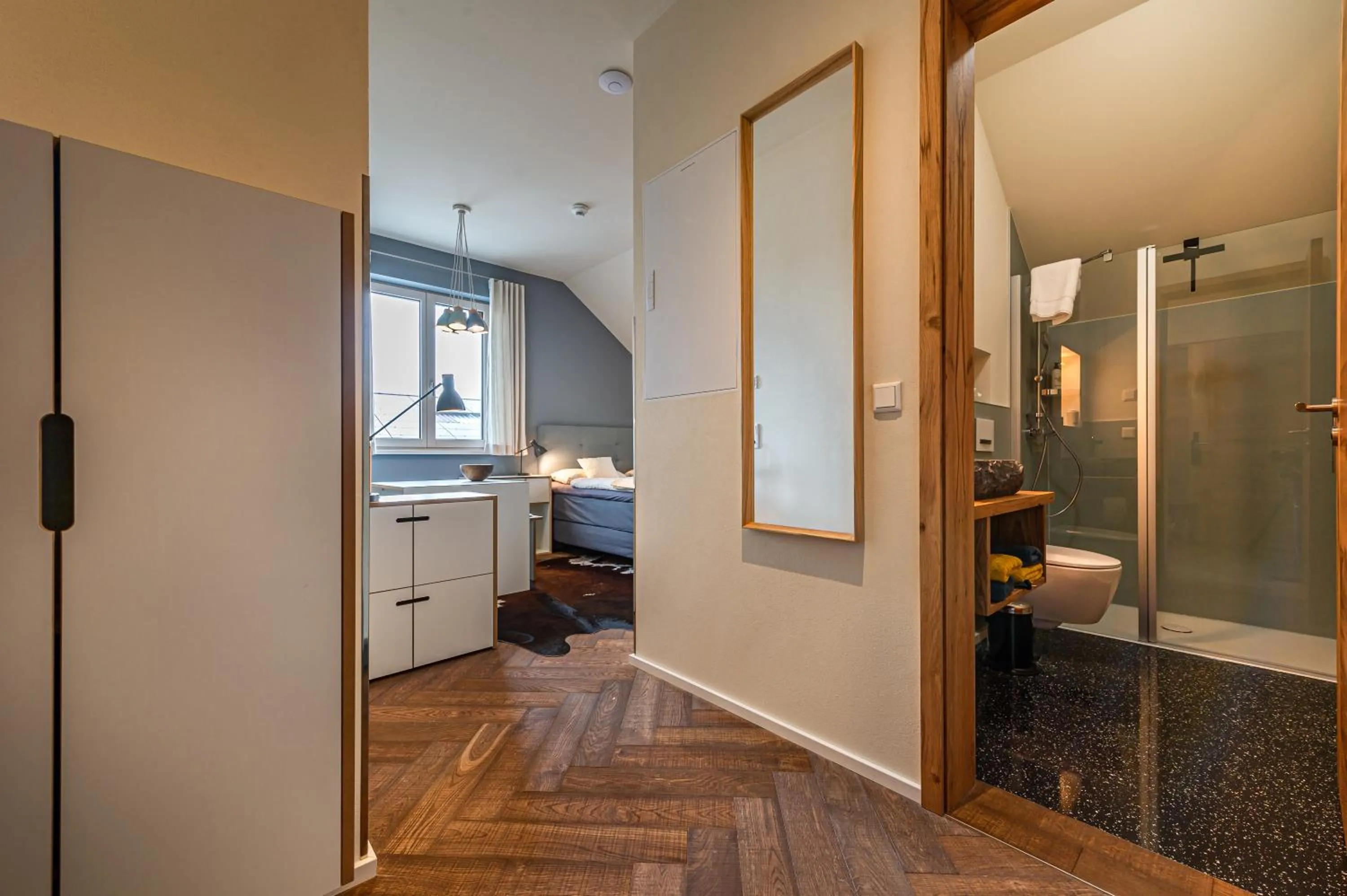 Shower in LindenGut Bio Hotel & Bio Herberge