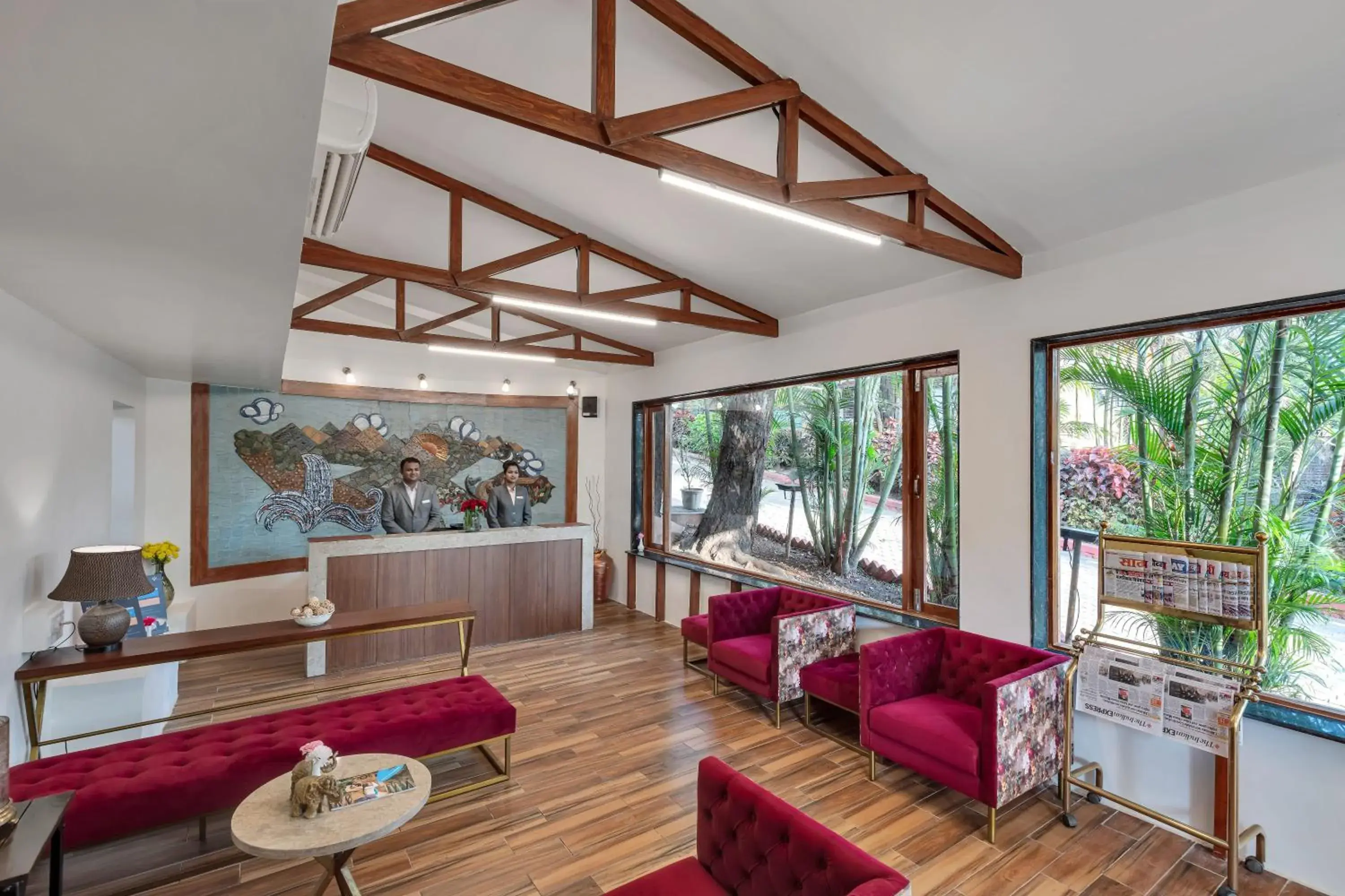 Lobby or reception in Club Mahindra Saj Mahabaleshwar Lobby or reception in Club Mahindra Saj Mahabaleshwar